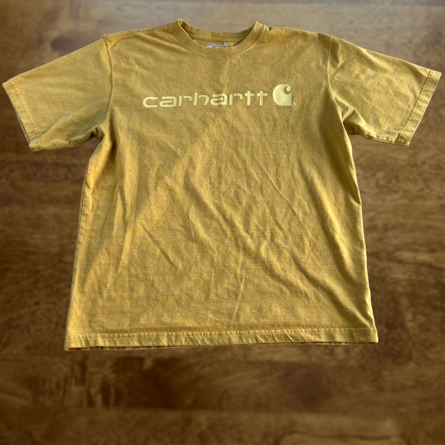 Carhartt Carhartt Shirt Mens Large Yellow Logo Workwear Graphic Tee T-Shirt Size US L / EU 52-54 / 3 - 1 Thumbnail