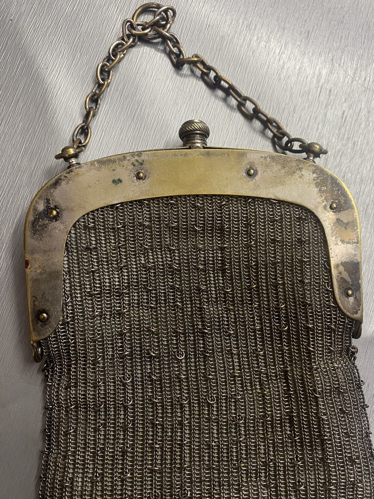 Antique Rivet Vintage Metal Mesh Wallet Antique Mesh Bag Size ONE SIZE - 10 Thumbnail