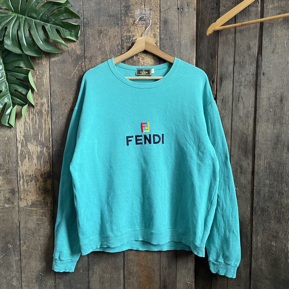 Fendi × Vintage Vintage Fendi Embroidered Logo Crewneck Size US M / EU 48-50 / 2 - 1 Thumbnail