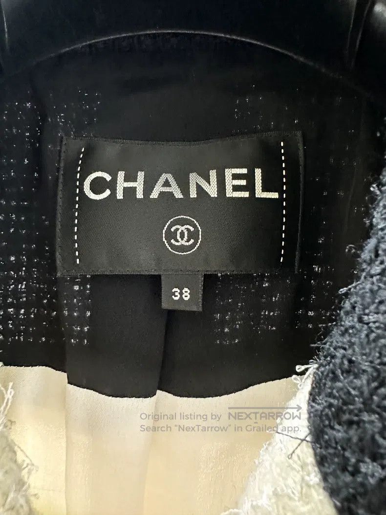 Chanel Chanel 20A black and white colour block long-sleeved braid Size XS / US 0-2 / IT 36-38 - 7 Thumbnail
