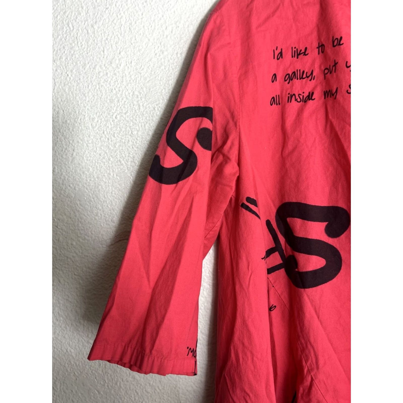 Vintage VINTAGE New Collection Blouse Red 100% Cotton XL Women Grunge Oversized Italy 1/4 Button Size XL / US 12-14 / IT 48-50 - 2 Thumbnail