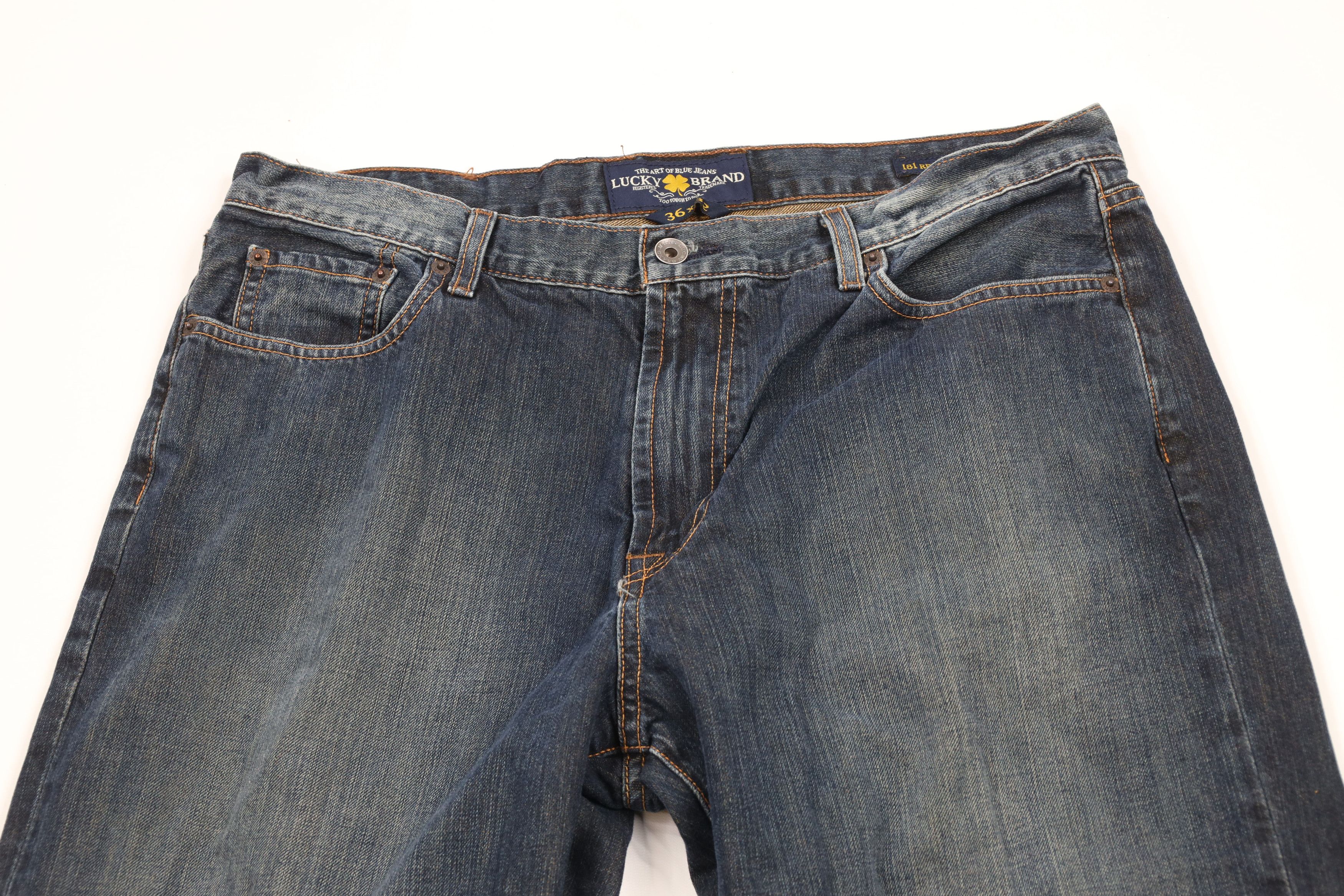 Lucky Brand × Vintage Vintage Lucky Brand Relaxed Straight Leg Denim Jeans Blue Size US 36 / EU 52 - 2 Thumbnail
