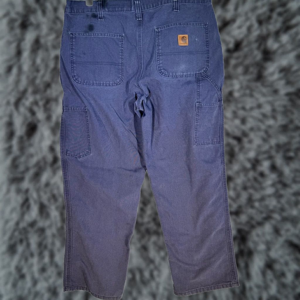Carhartt VINTAGE Carhartt Work Pants Mens 36x30 Blue Dungaree Fit Carpenter Utility 383-20 Zipper Size US 36 / EU 52 - 1 Thumbnail