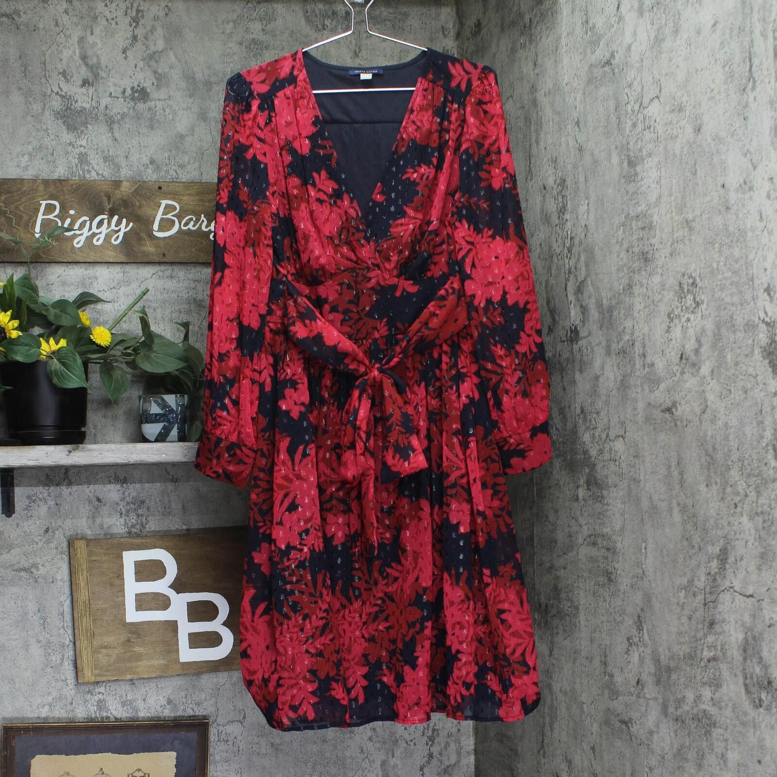 Tommy Hilfiger New Tommy Hilfiger Dress Sky Captain / Persian Red 12 Size XL / US 12-14 / IT 48-50 - 1 Thumbnail