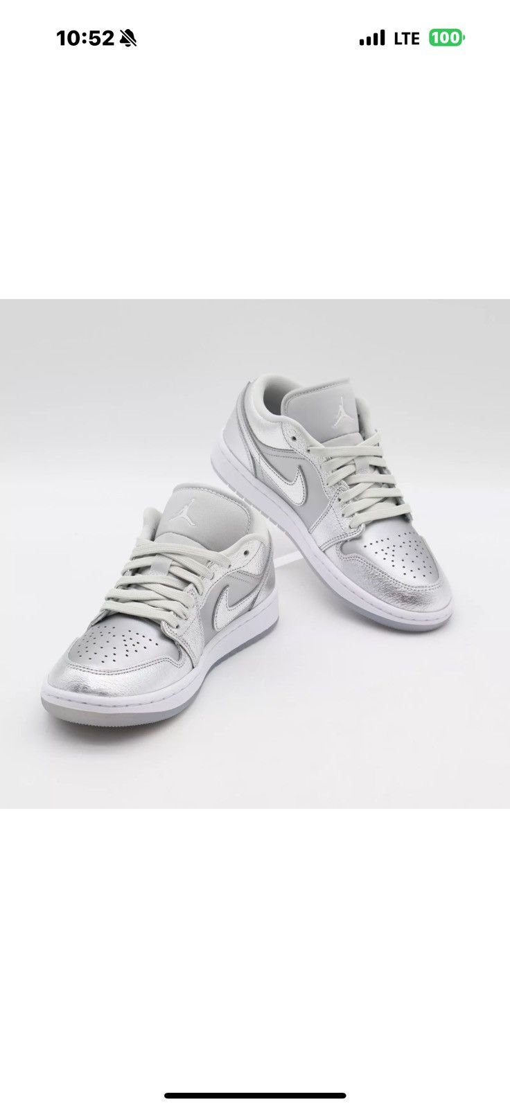 Nike Nike Air Jordan 1 Low SE Metallic Silver FN5030-001 Size US 12 / EU 45 - 6 Thumbnail