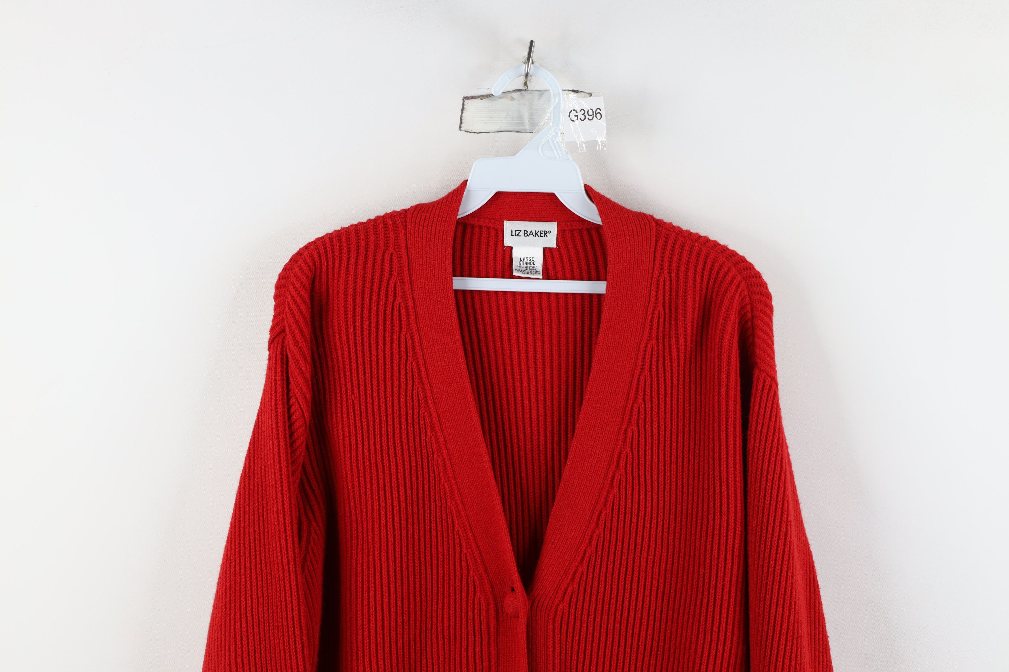 Vintage Vintage 90s Streetwear Chunky Ribbed Knit Cardigan Sweater Size L / US 10 / IT 46 - 2 Thumbnail