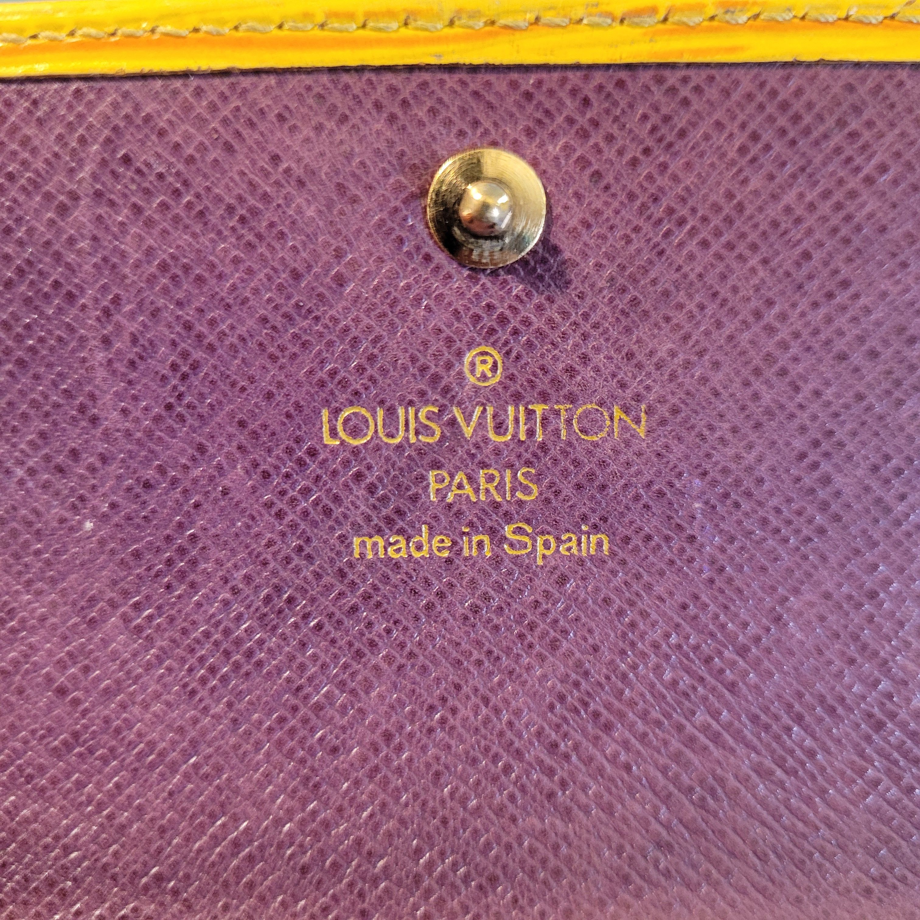 Louis Vuitton LV Epi Long Wallet Yellow and Purple International Size ONE SIZE - 5 Thumbnail