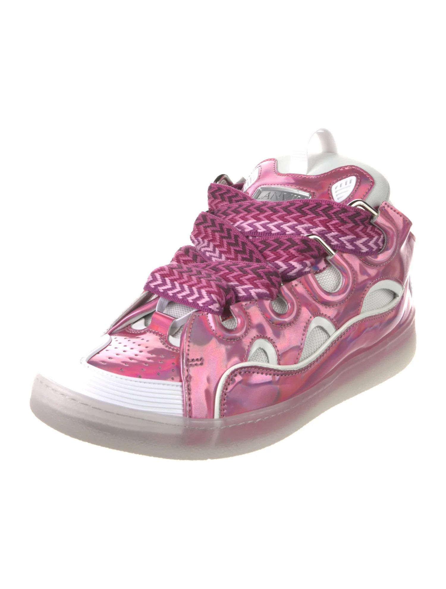 Lanvin o1w1db11124 Patent Leather Sneakers in Pink/White Size US 10 / IT 40 - 2 Thumbnail