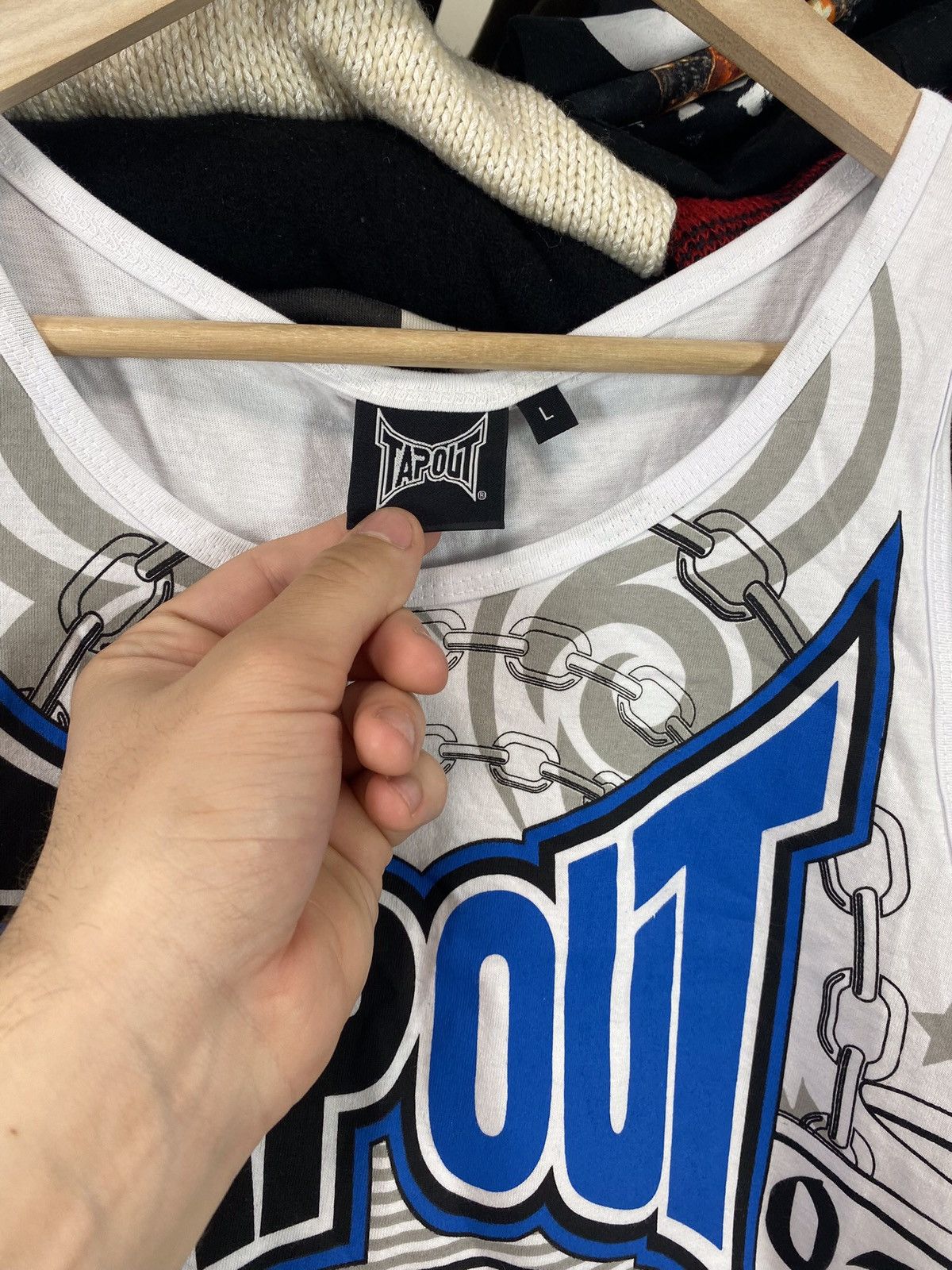 Tapout × Vintage Crazy VTG Y2K Tapout Graphic Tee Sleeveless Size US L / EU 52-54 / 3 - 6 Thumbnail