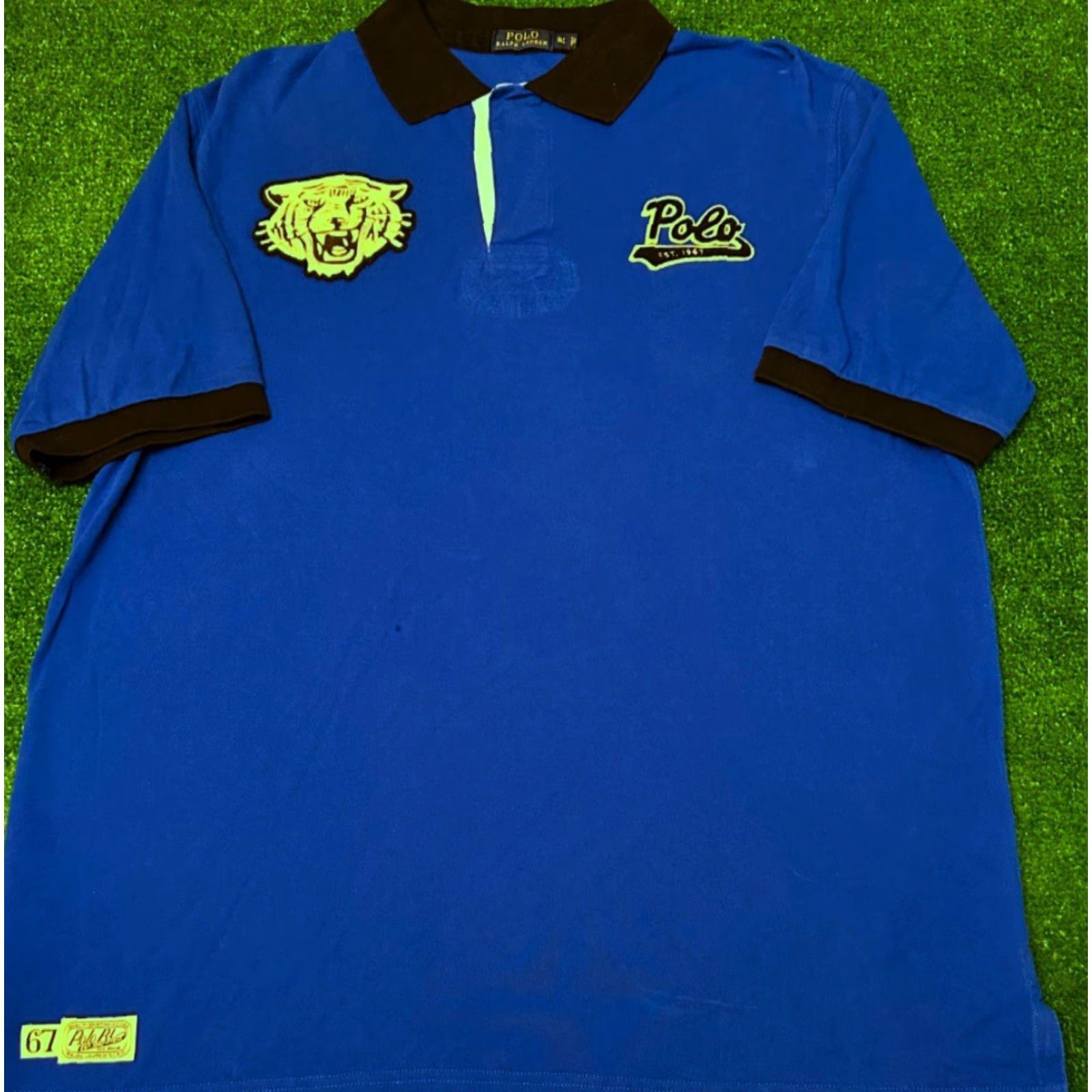 Polo Ralph Lauren VINTAGE Polo Ralph Lauren Tiger Logo Polo Collared Shirt Mens XL Tall Blue Preppy Logo Tiger Classic Hip Hop Designer Shirts Size US XL / EU 56 / 4 - 4 Thumbnail