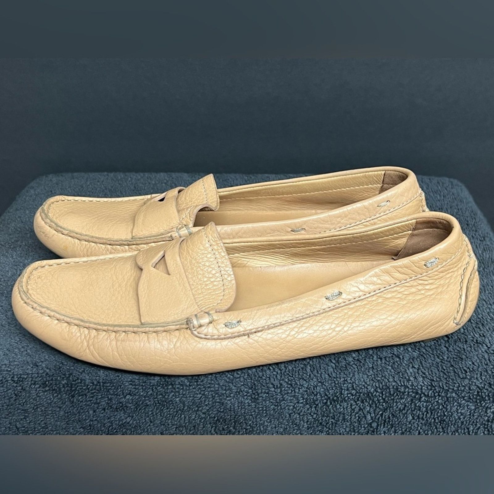 Prada Prada Women's Brown Leather Driving Shoe Loafers EUC, $695 Size US 6.5 / IT 36.5 - 1 Thumbnail