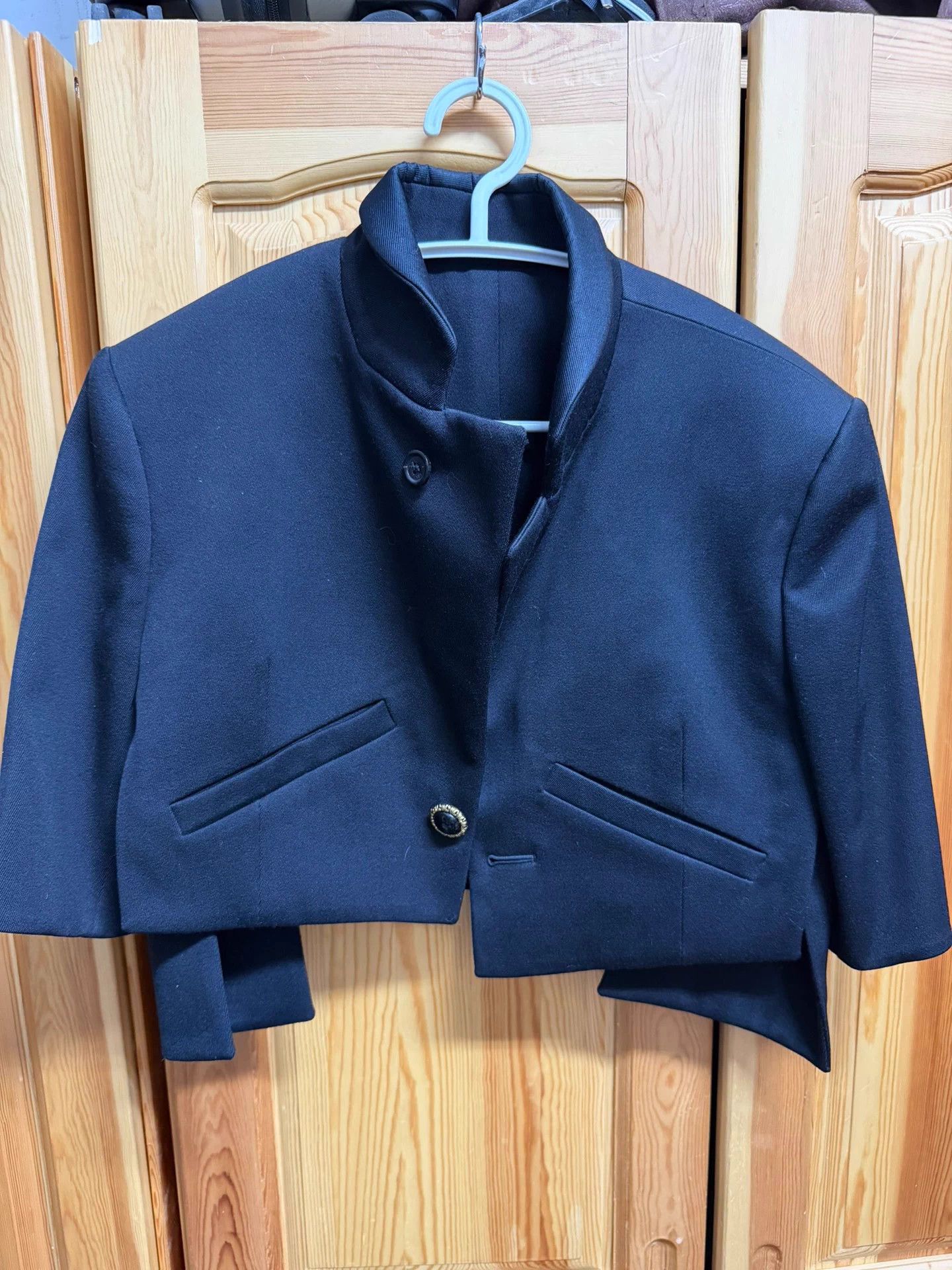 LV black short blazer 3/4 sleeves women's 38