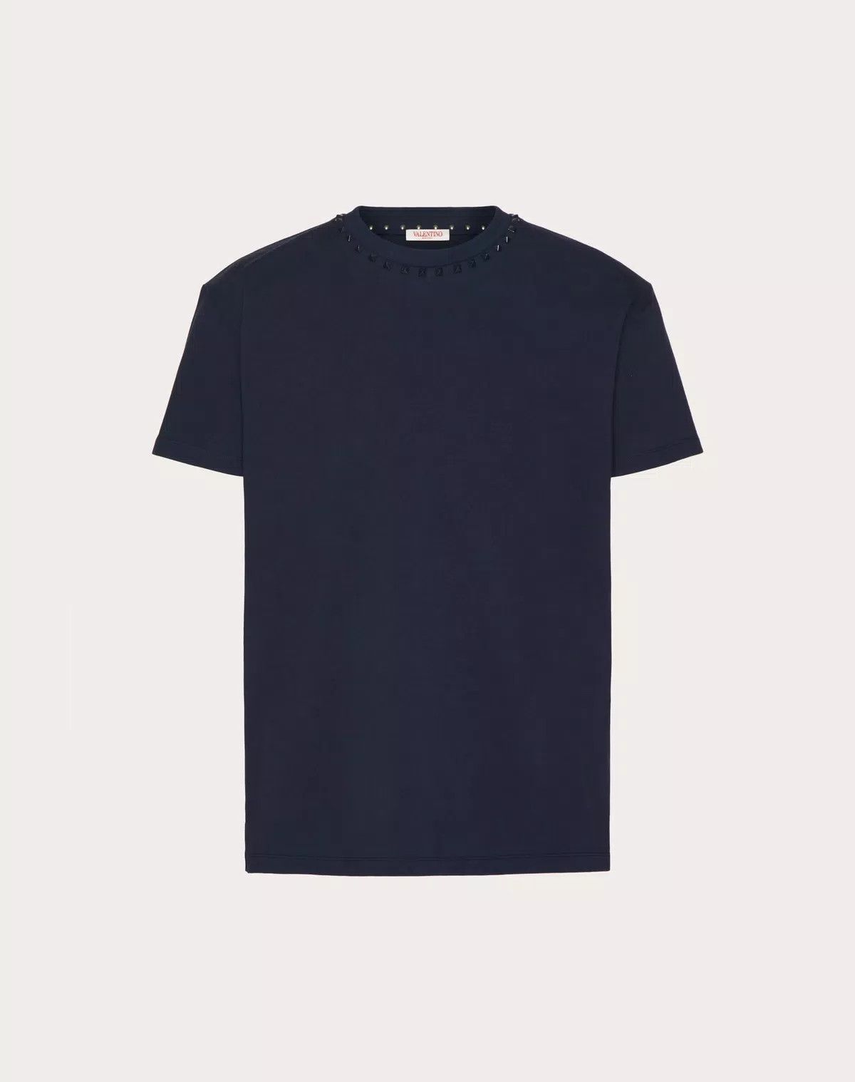 Valentino oc11z0625 Cotton Crewneck T-Shirt in Navy Blue Size US M / EU 48-50 / 2 - 1 Thumbnail