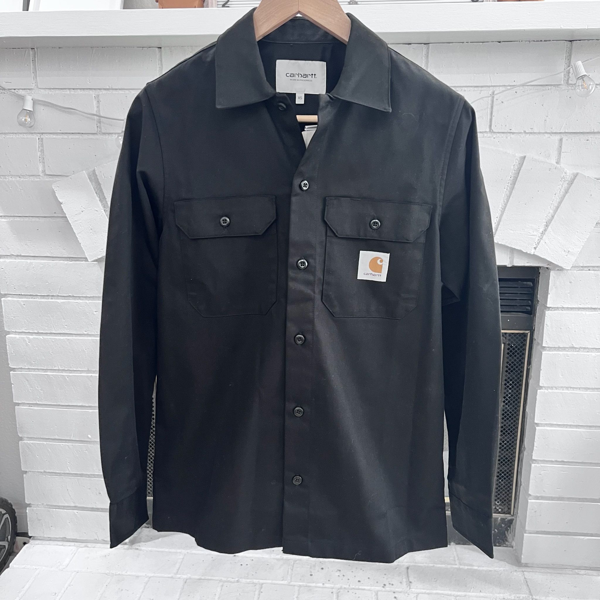 Carhartt WIP Patch Logo Long Sleeve Master Button Up Shirt