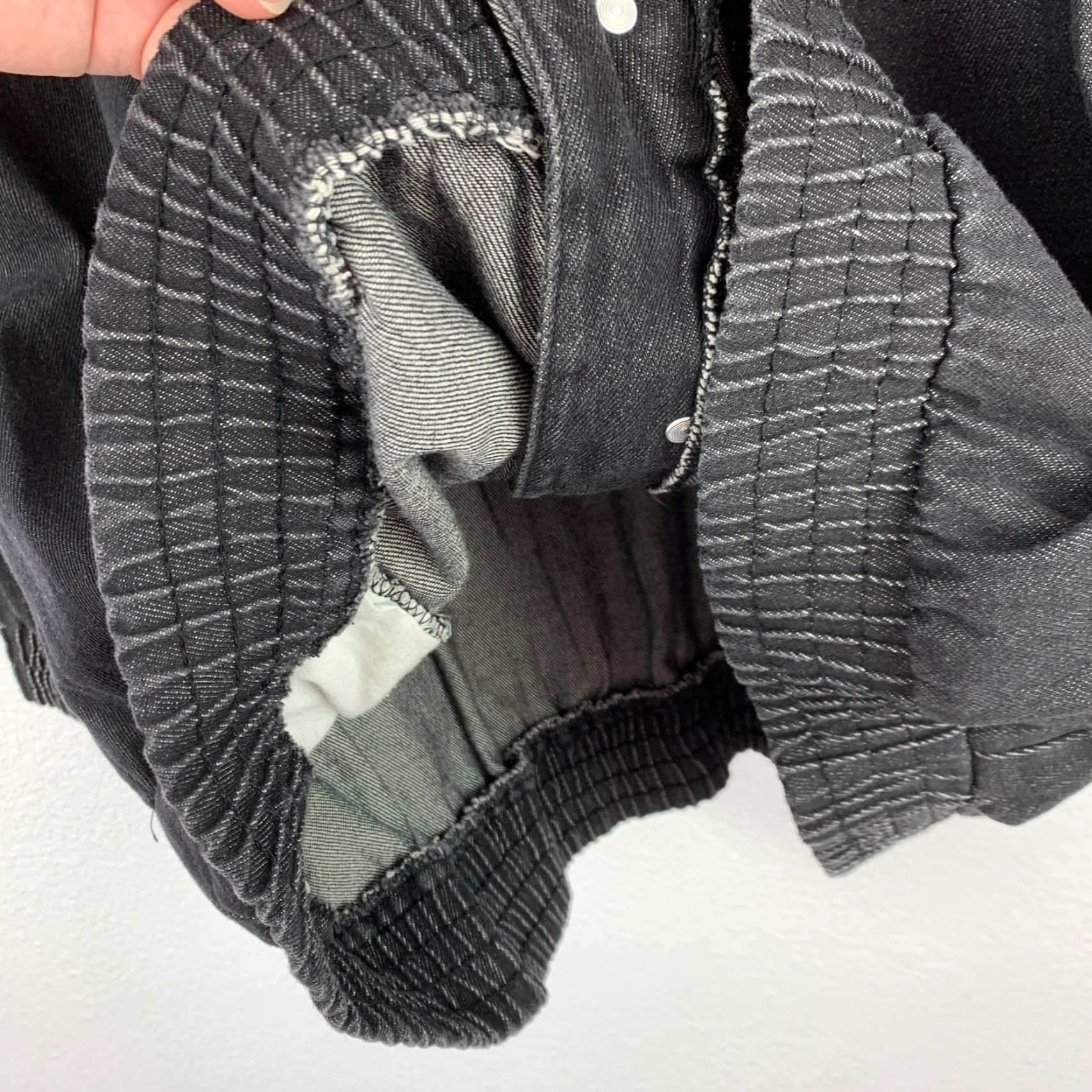 Vintage VINTAGE Gitano Jacket Denim Grunge Black 80s 90s V-Neck Womens XL-XXL Size 40" / US 18 - 7 Thumbnail