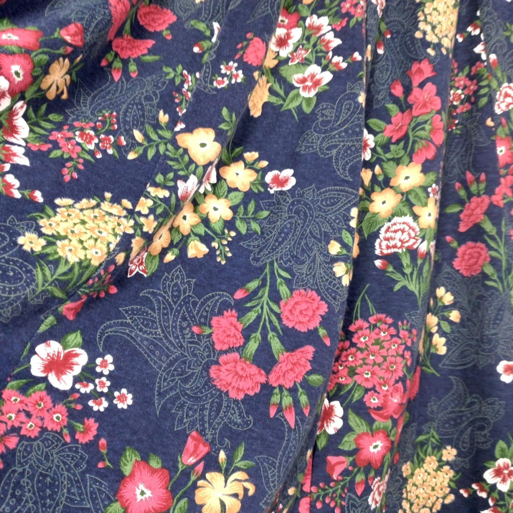 Vintage VINTAGE Skirt And Shirt Knit Outfit Set Floral Blue Cottagecore 2 Piece USA Women Large Size L / US 10 / IT 46 - 6 Thumbnail