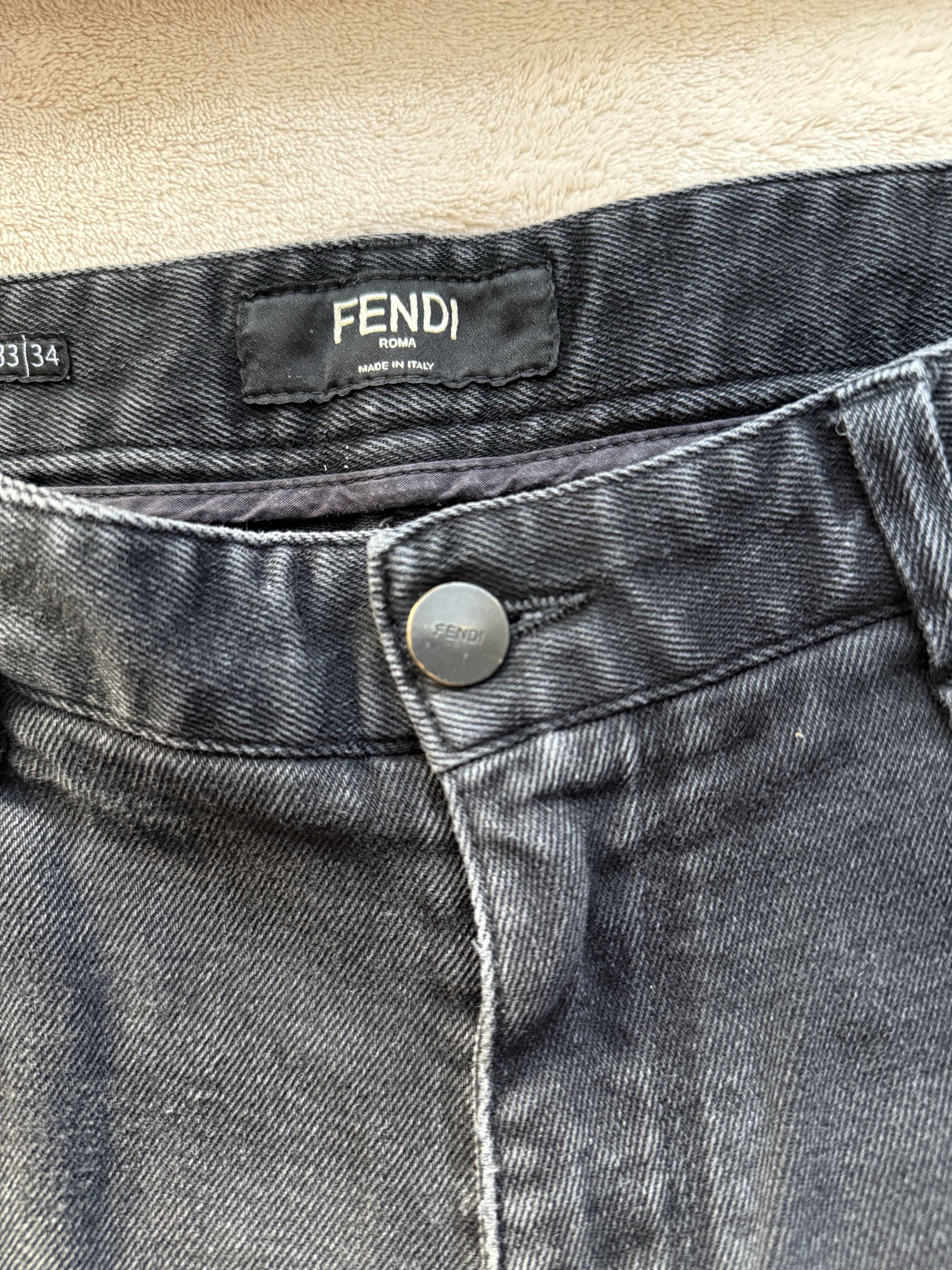 Fendi Fendi black men`s jeans Size US 34 / EU 50 - 7 Thumbnail