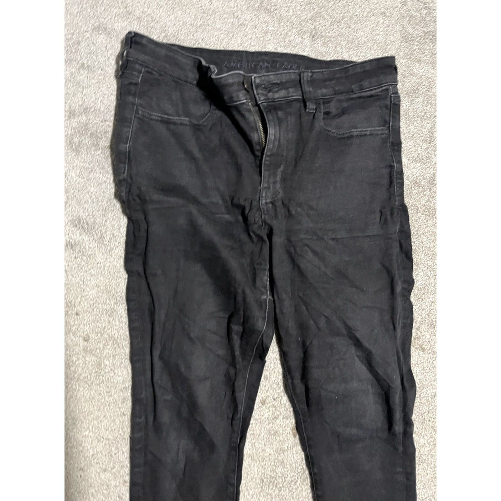 American Eagle Outfitters American Eagle Black Next Level Stretch Jegging Pants Size 12 Short Size 34" / US 12 / IT 48 - 4 Thumbnail