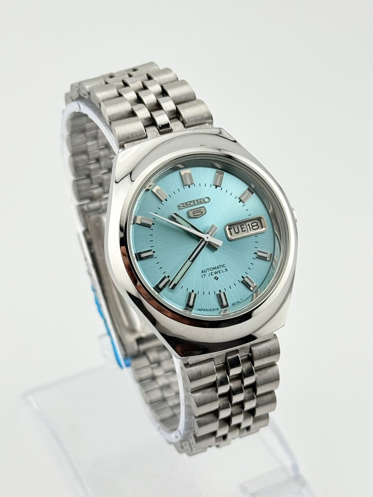 Seiko Seiko 5 Automatic Watch Vintage Men’s Wristwatch Sky Blue Size 36 - 5 Thumbnail
