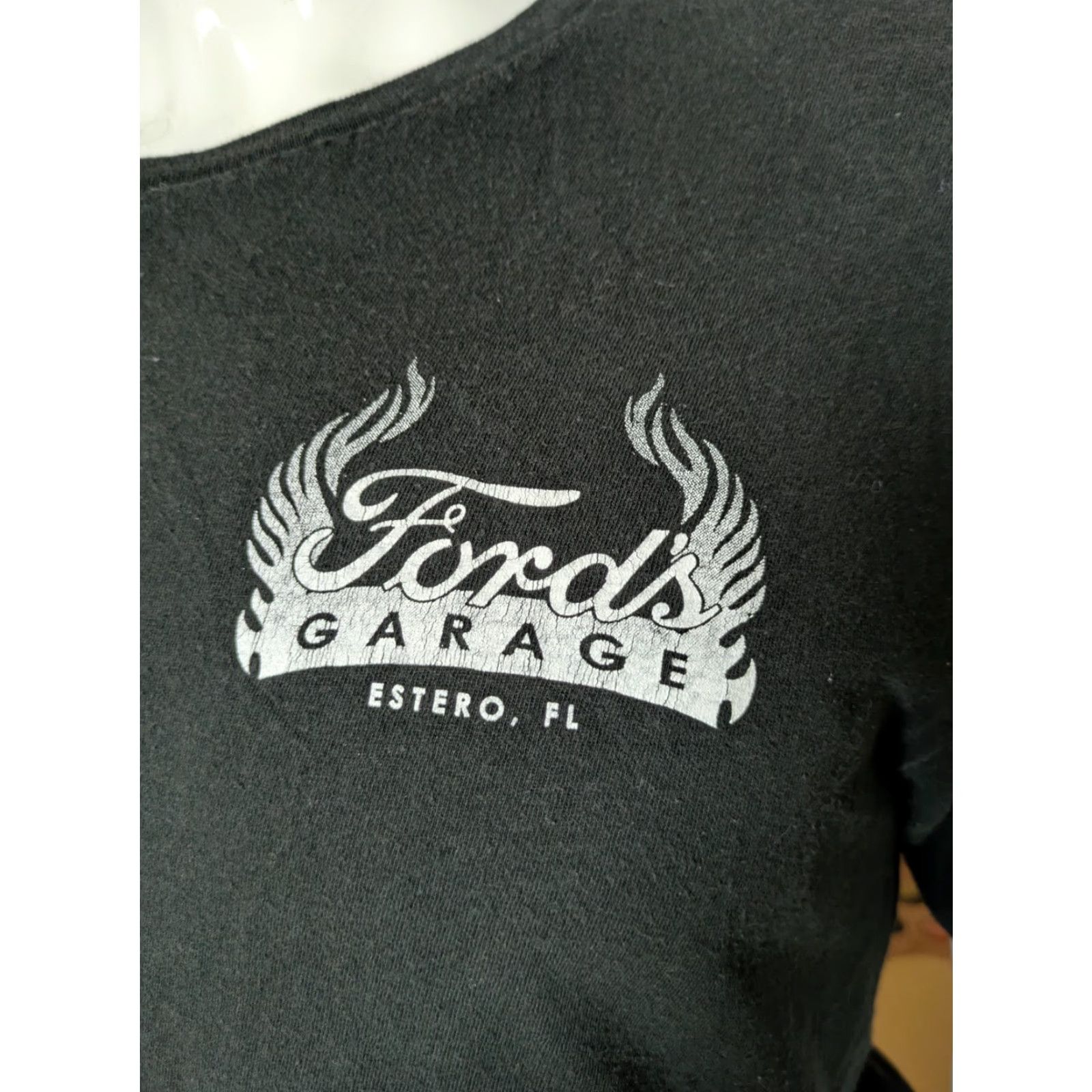 Garage Ford's Garage Estero FL T Shirt Mens M Black Crew Neck Short Sleeve Cars Bars Restaurants Size US M / EU 48-50 / 2 - 2 Thumbnail
