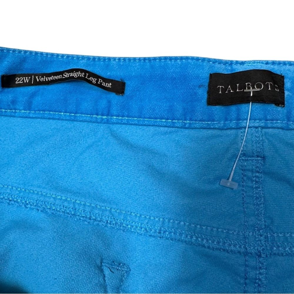 Talbots New Talbots Velveteen Straight Leg Blue Pants Size 22W Size 42" / US 20 - 6 Thumbnail
