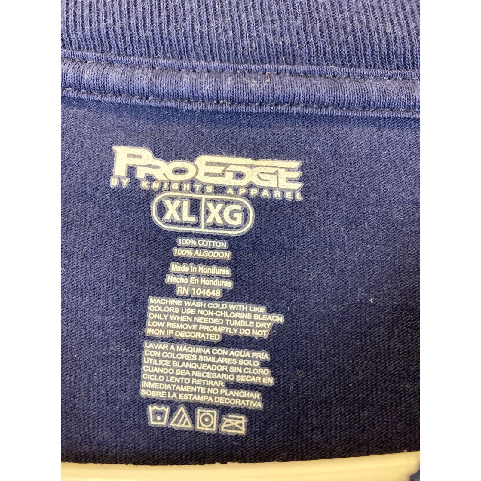Vintage ProEdge Men’s Blue Crew Neck XL T-Shirt | Solid Basic Tee | Michigan Size US XL / EU 56 / 4 - 4 Thumbnail