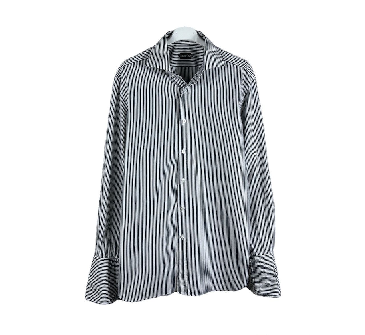 Tom Ford Tom Ford striped casual shirt with french cuff luxury cuffs Size US L / EU 52-54 / 3 - 1 Thumbnail
