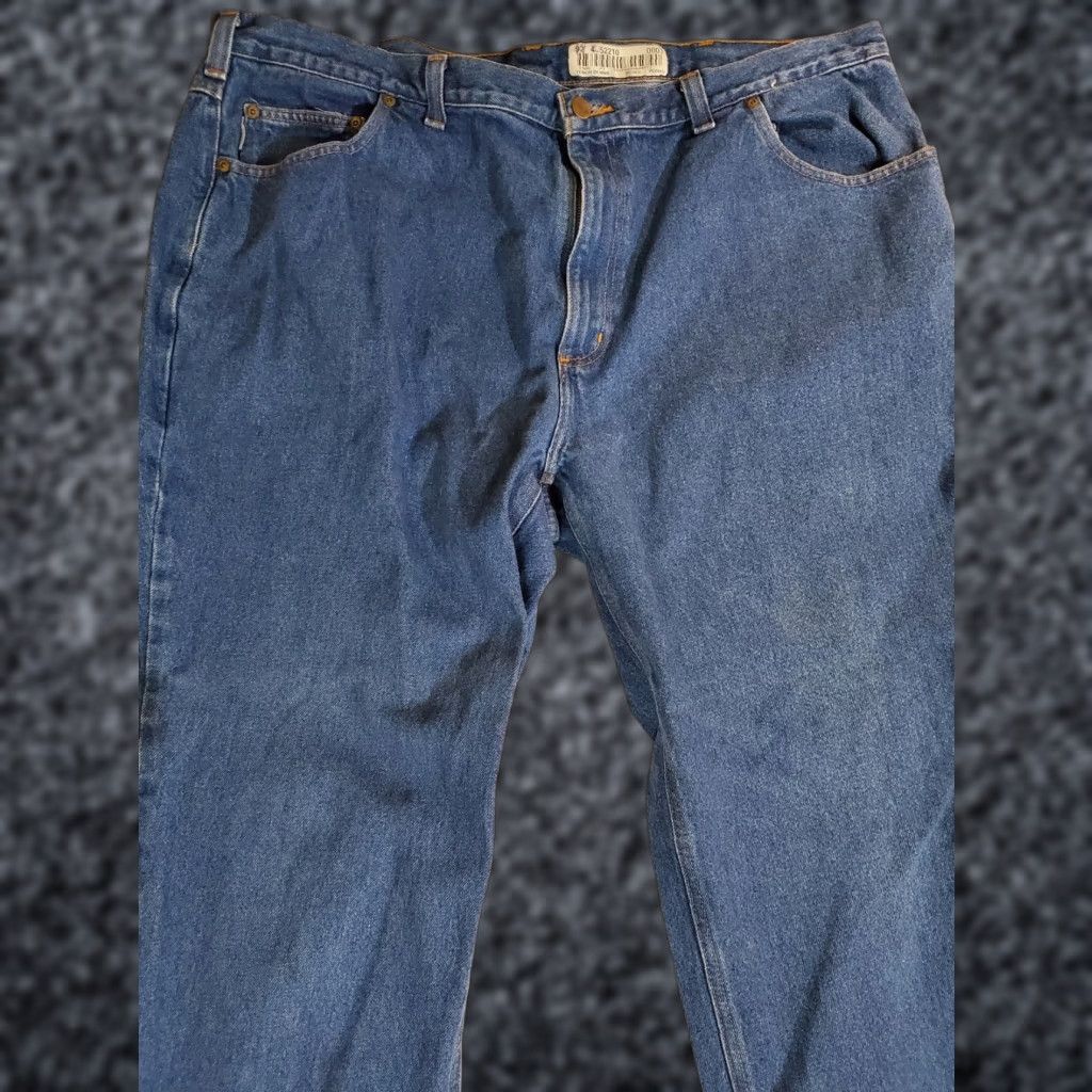 Carhartt Carhartt Jeans Mens Straight Leg Regular Fit Denim Jeans 44/32 Blue Logo USA Size US 44 / EU 60 - 1 Thumbnail