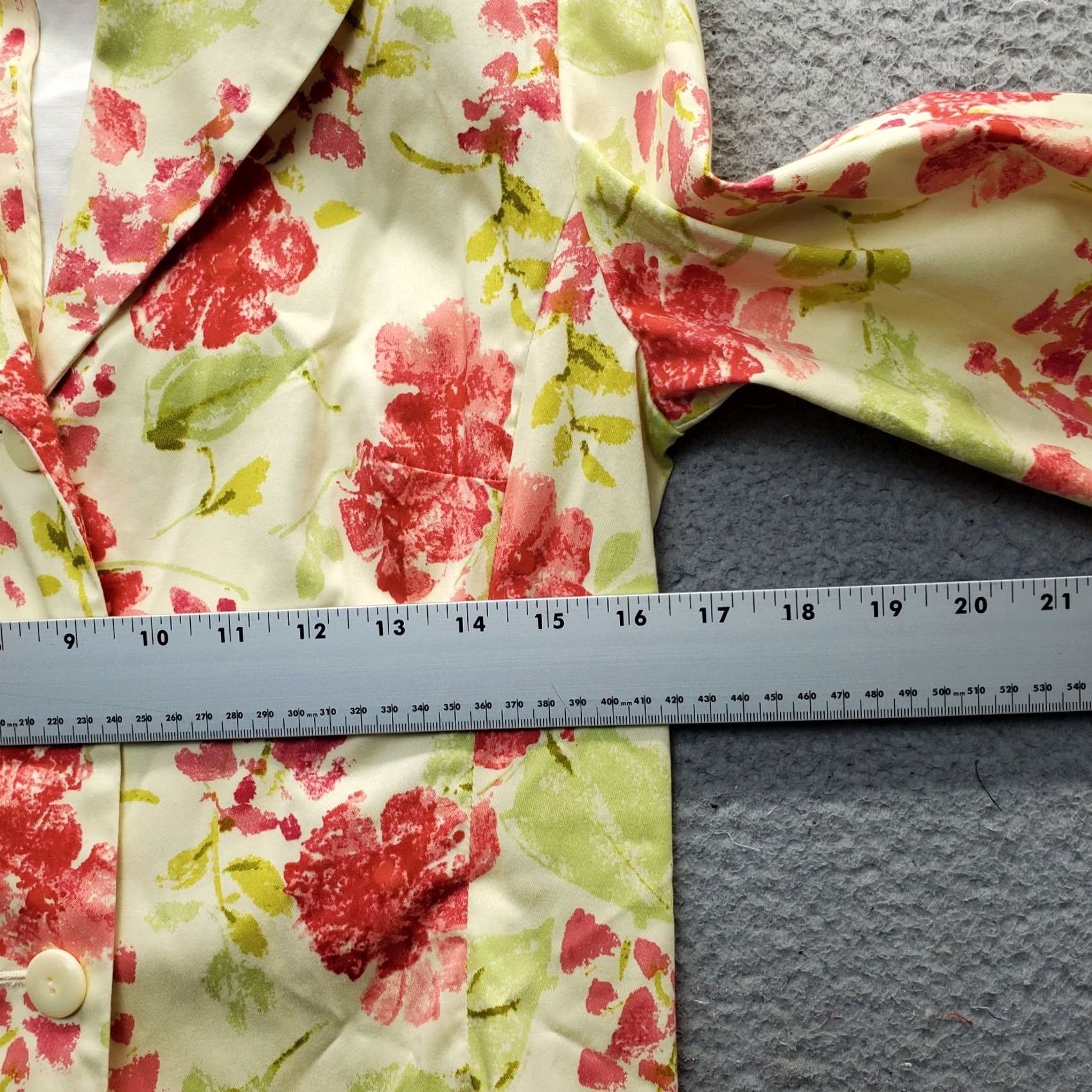 Apt. 9 Apt.9 Blazer Womens Size 6 Multicolor Floral Peak Lapel 3 Button Formal Long Sleeve Jacket Relaxed Fit - Womens Size M / US 6-8 / IT 42-44 - 4 Thumbnail