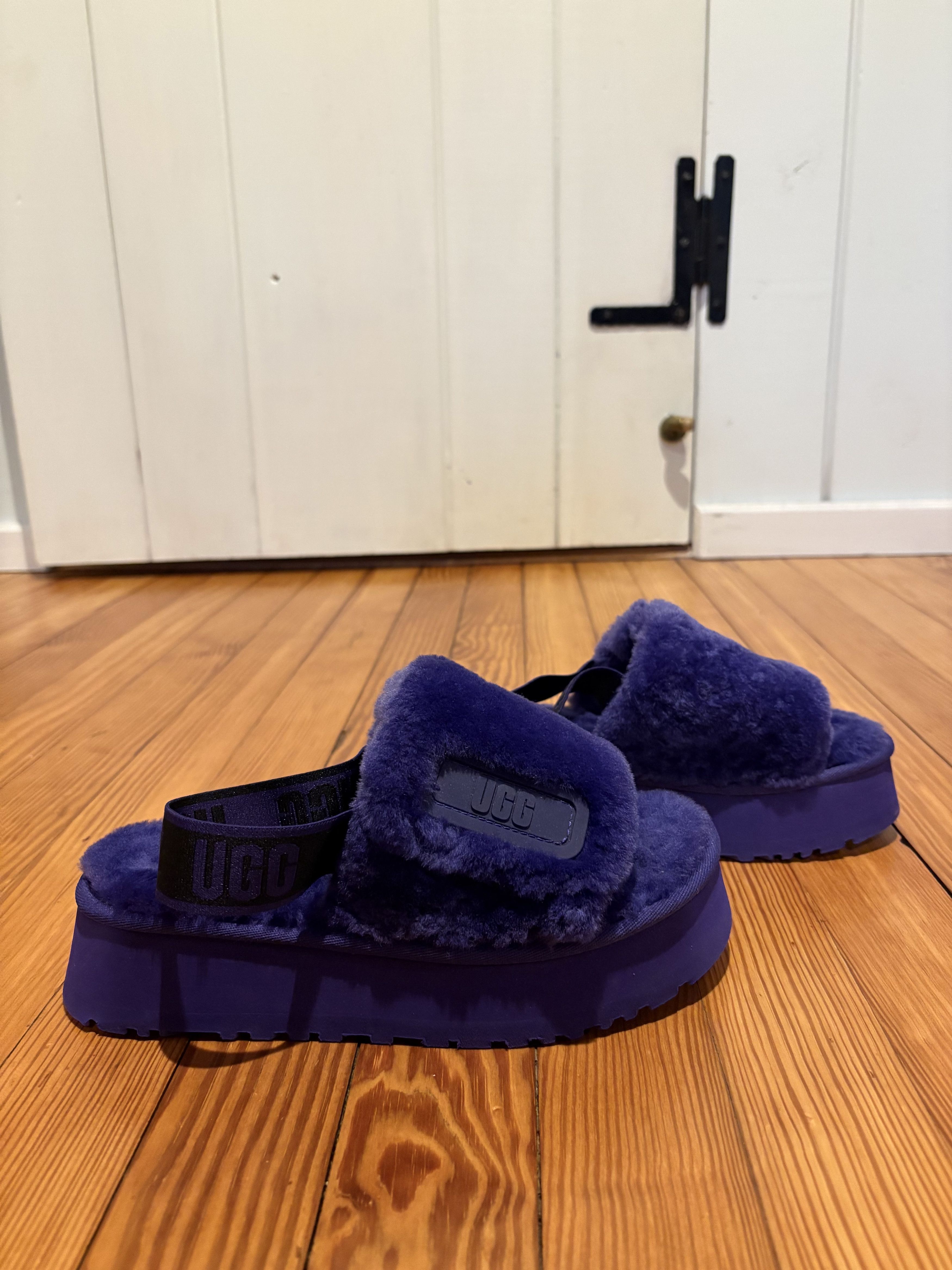 Ugg Purple UGG Fuzzy Slippers with Strap (Never Been Worn) Size US 7 / IT 37 - 1 Thumbnail