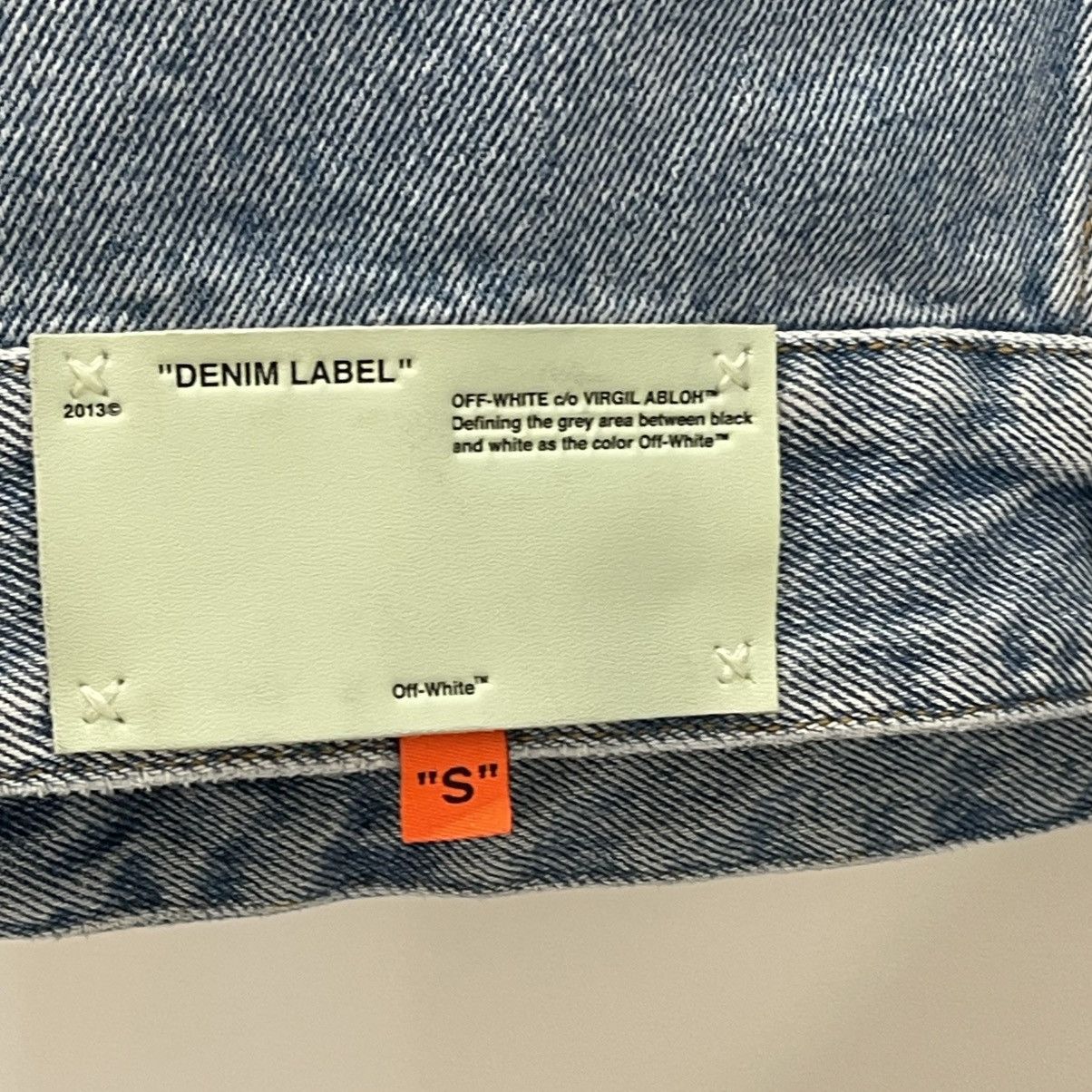 Off-White × Virgil Abloh Off-White Slim Fit Spray Paint Diag Denim Jacket Size US L / EU 52-54 / 3 - 8 Thumbnail