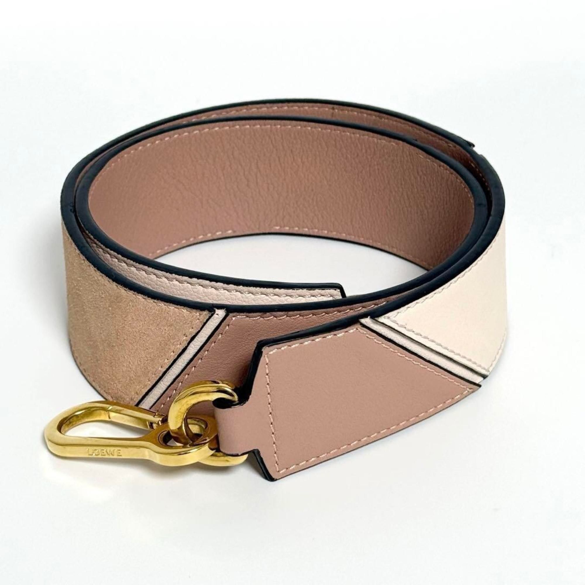 Loewe Loewe Women's Puzzle Shoulder Strap in Pink Leather Size ONE SIZE - 1 Thumbnail