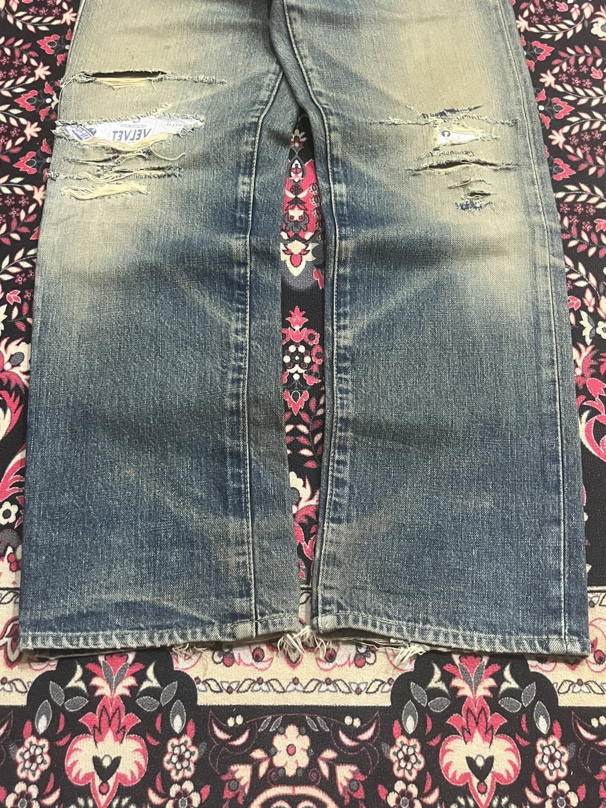 Levi's Levi’s 503BXX Big E Blue Mud Washed Distressed Selvedge Jean Size US 29 - 13 Thumbnail