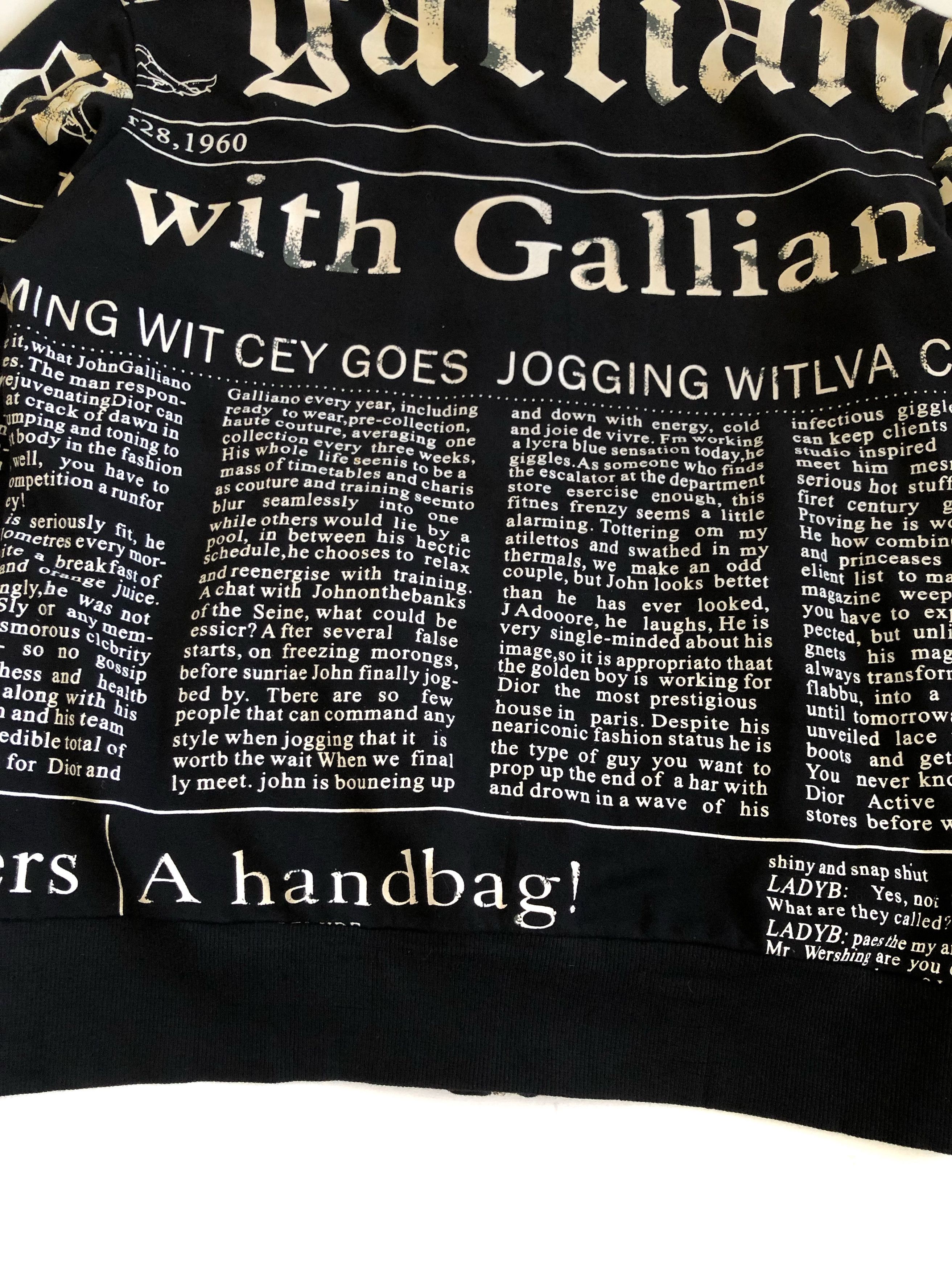 John Galliano VINTAGE GAZETTE BEACH WEAR ZIPPER HOODIE Size US L / EU 52-54 / 3 - 14 Thumbnail