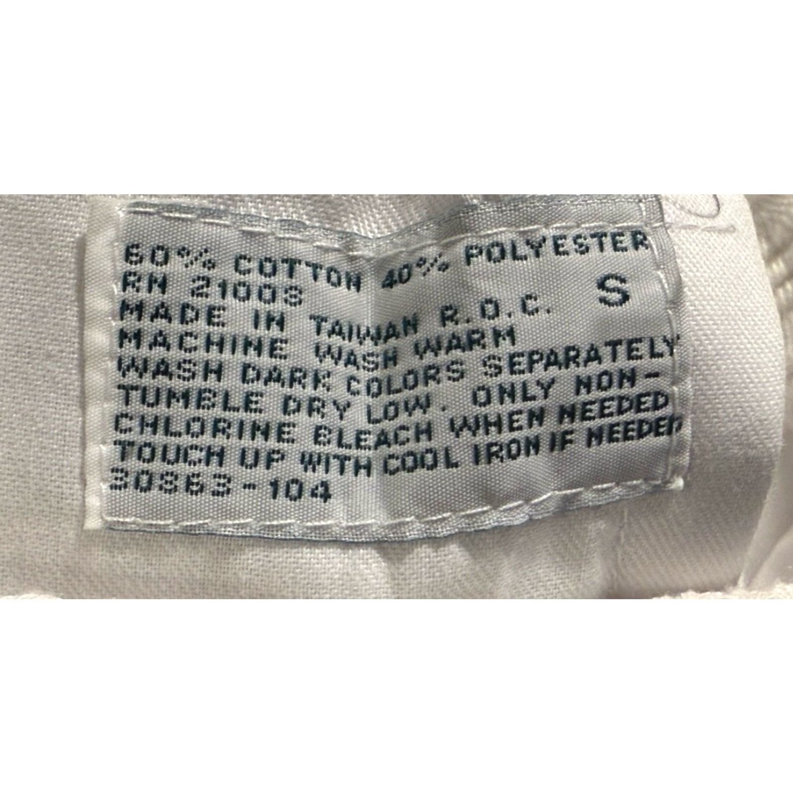 Izod VINTAGE Izod Lacoste Pants Chino White Solid Drawstring Elastic Waist Men Size S Straight Leg 35.5 in Inseam Mens Size US 29 - 7 Thumbnail