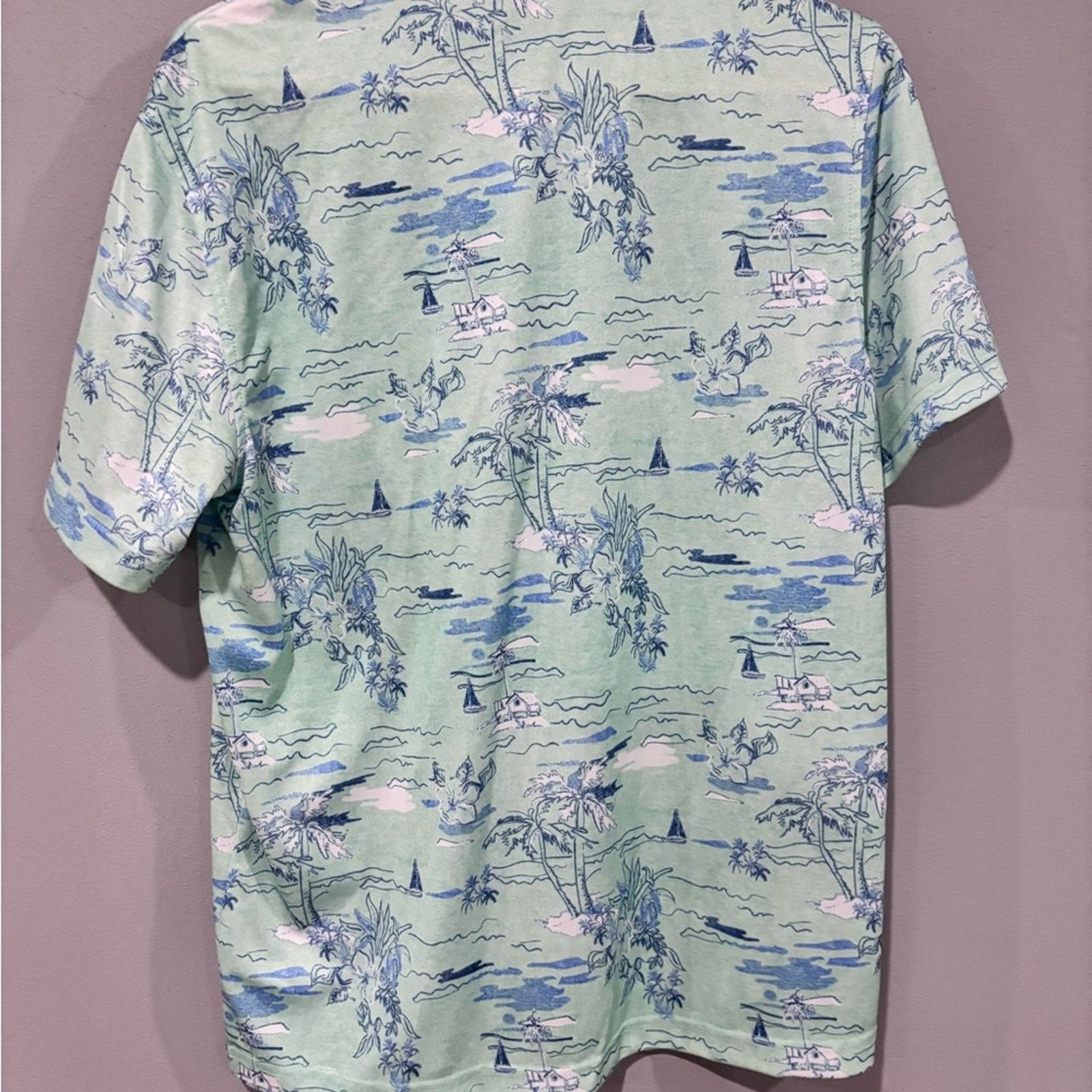 Izod Izod Men's Polo Shirt with Tropical Print - Green and Pink Size US M / EU 48-50 / 2 - 3 Thumbnail