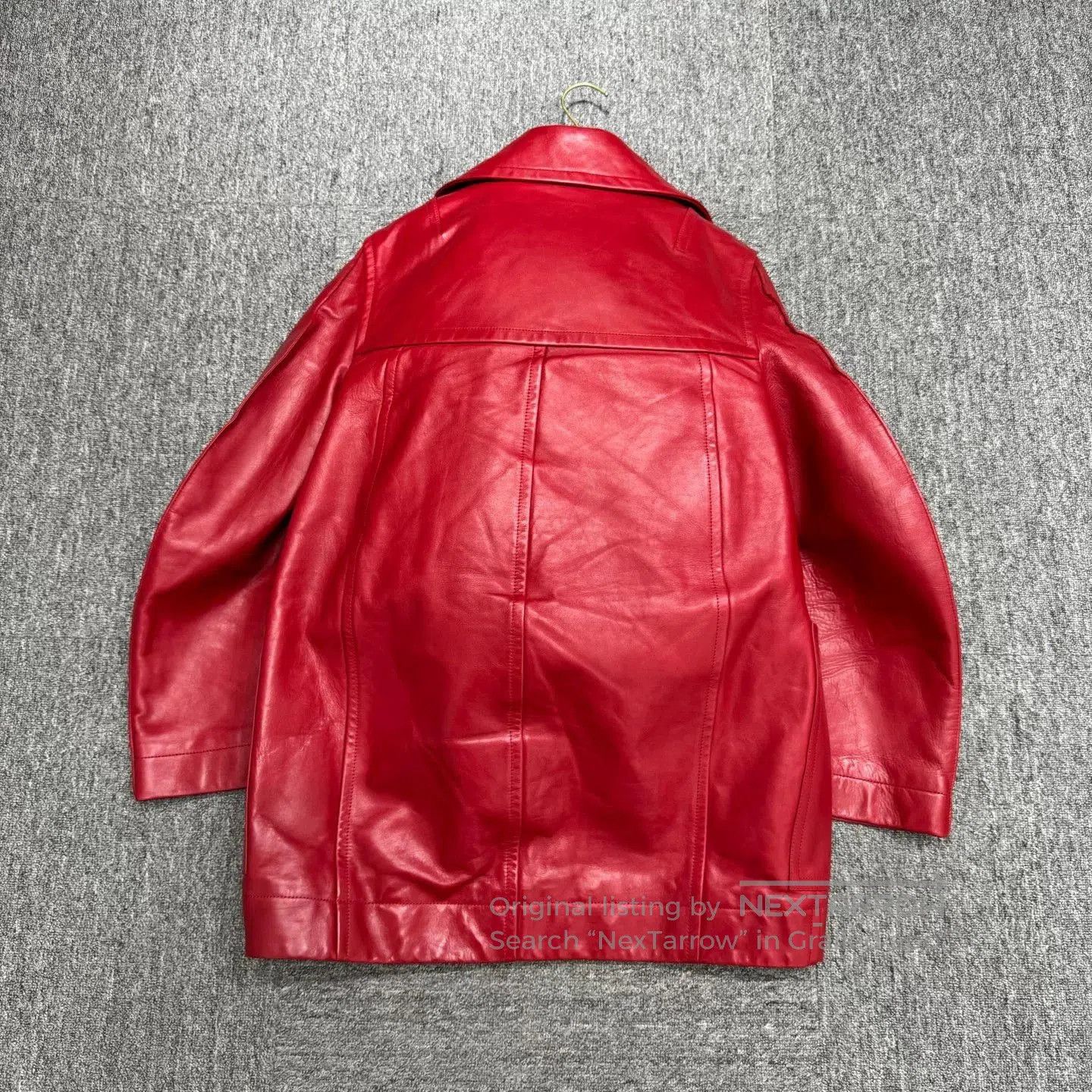 Bottega Veneta oversized red leather jacket by Bottega Veneta. Size M / US 6-8 / IT 42-44 - 2 Thumbnail