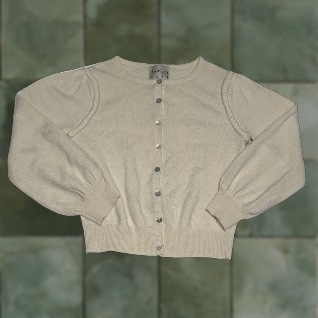 Vintage VINTAGE Jumper 1234 Cashmere Cardigan Women UK 6/8 Cream Size M / US 6-8 / IT 42-44 - 1 Thumbnail