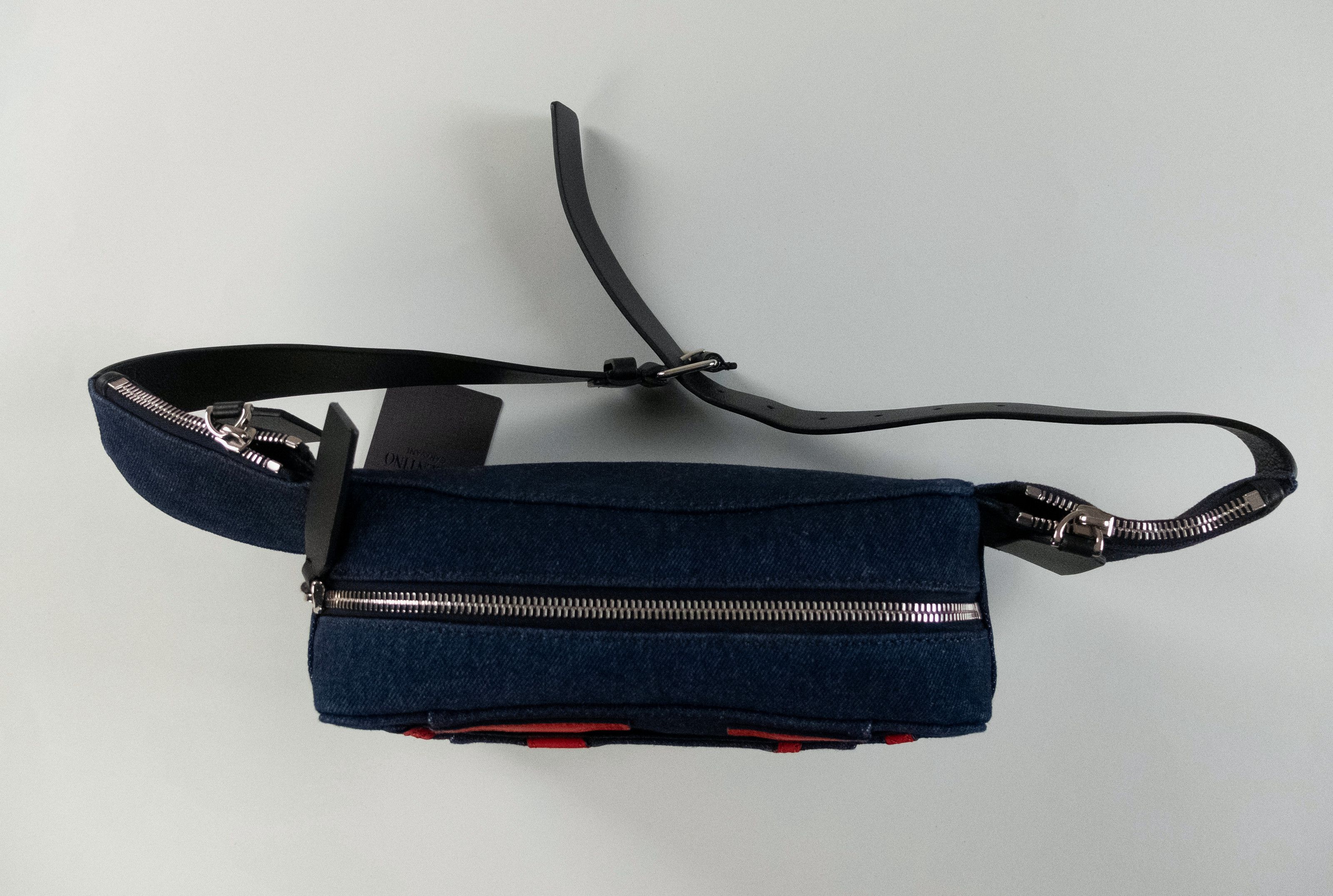 Valentino VALENTINO Garavani Vlogo blue red denim & leather belt bag Size ONE SIZE - 5 Thumbnail