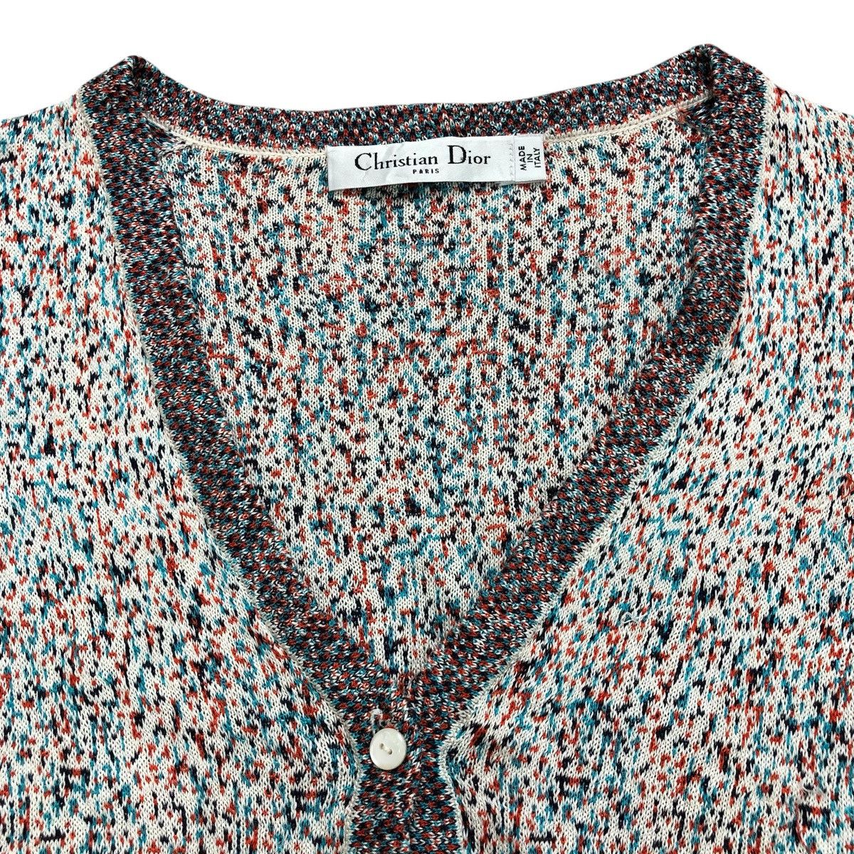 Dior 🇮🇹Christian Dior Paris Abstract Multicolor Cardigan Luxury Size S / US 4 / IT 40 - 3 Thumbnail