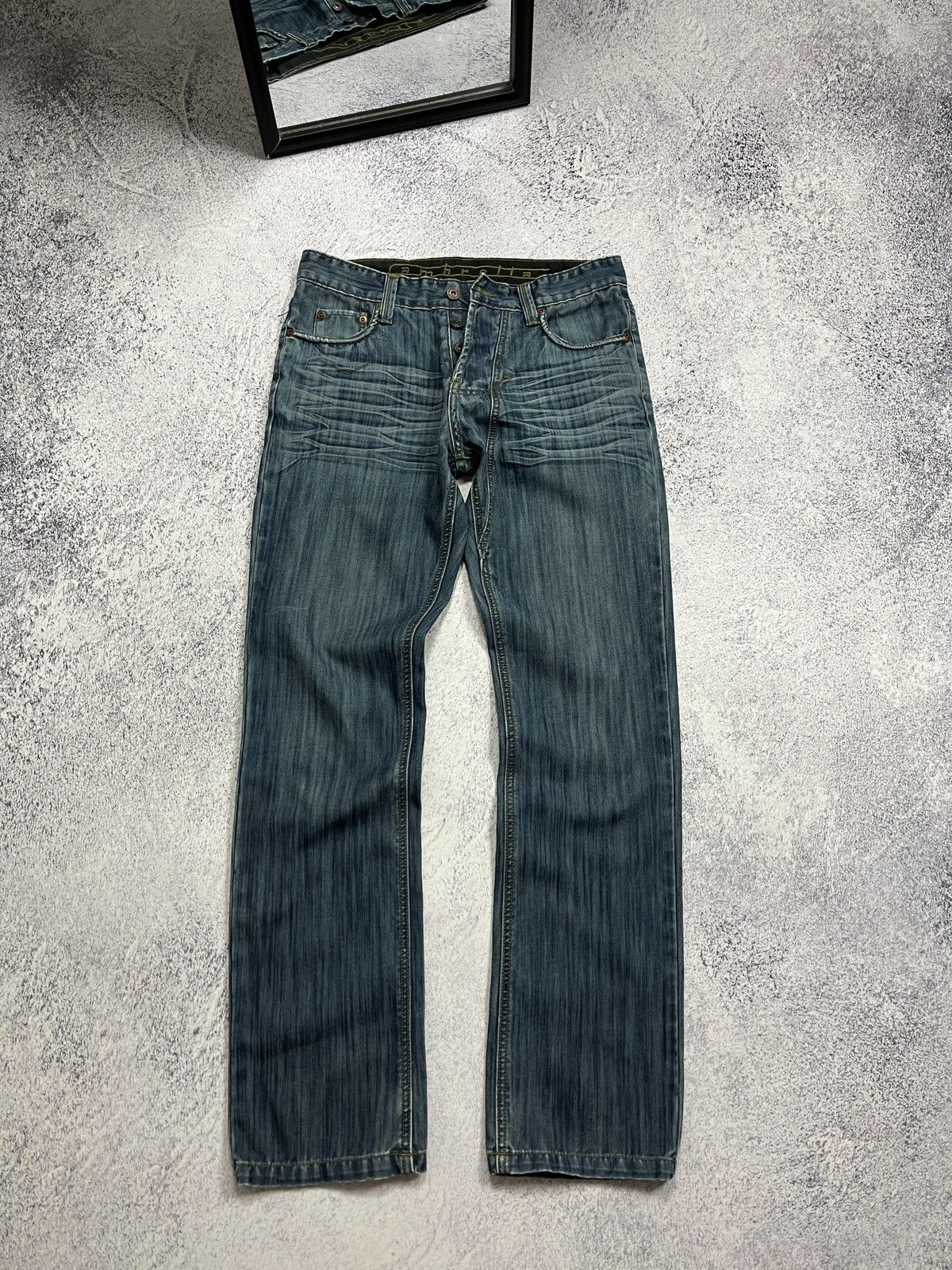 Japanese Brand × Lambretta × Vintage Vintage 90’s Lambretta Denim Streetwear Hype Jeans Y2k Logo Size US 32 / EU 48 - 3 Thumbnail