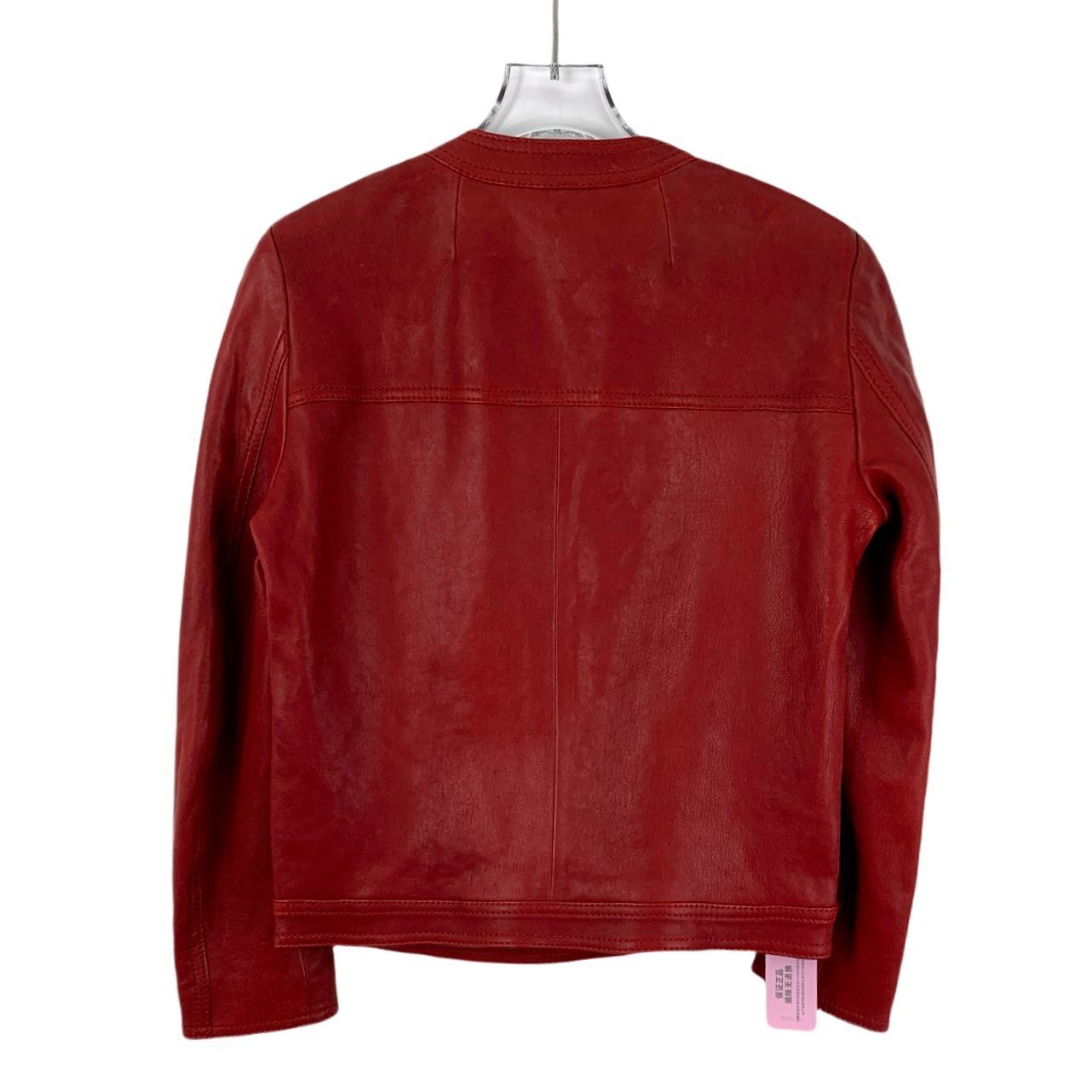 Gucci Gucci Red Lamb Leather Single-Breasted Long-Sleeve Jacket Si Size XS / US 0-2 / IT 36-38 - 10 Thumbnail
