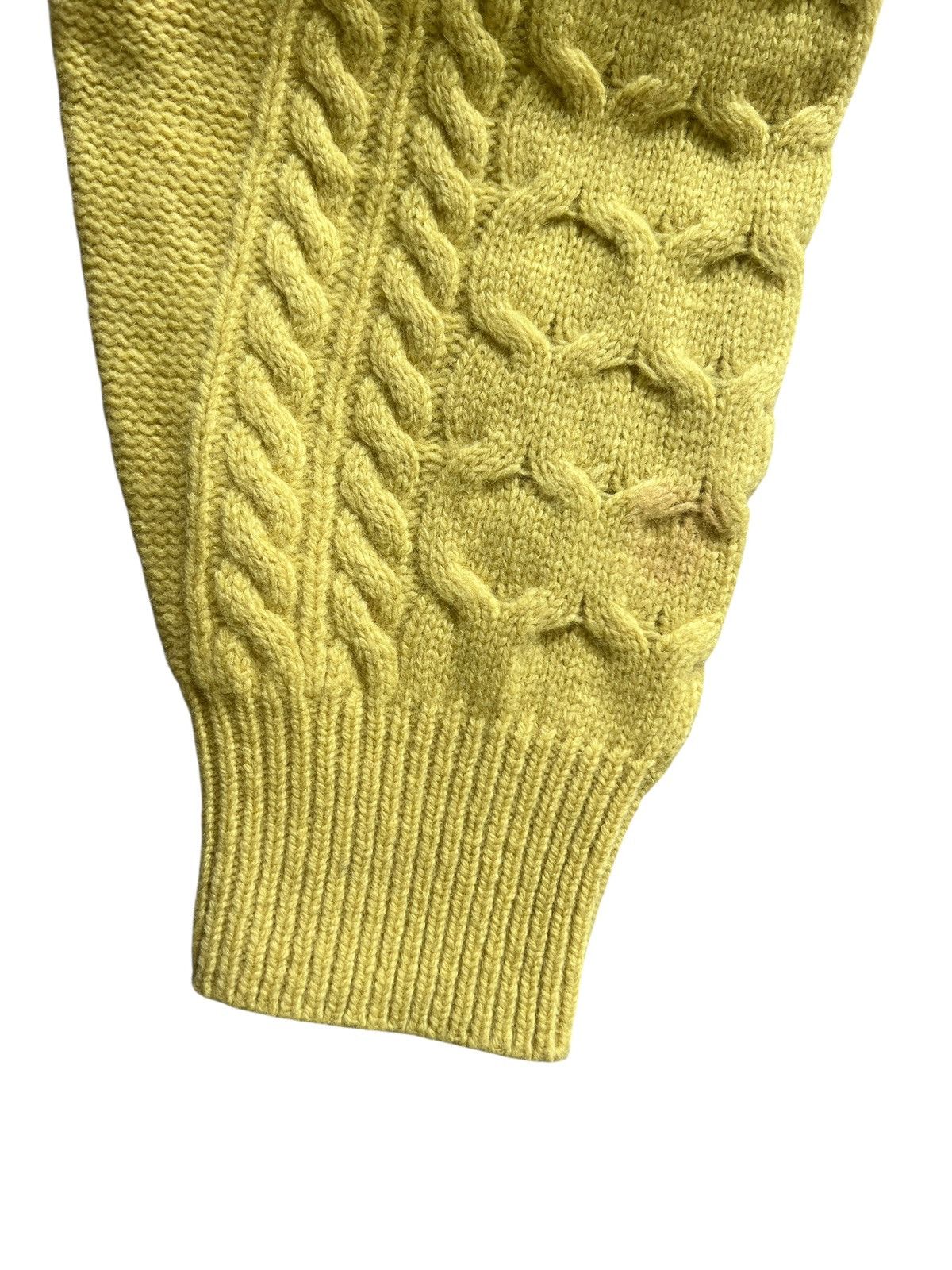 CLOSED × Marithe + Francois Girbaud 1990s Closed MFG Lambswool Cable Knit Cardigan Size US L / EU 52-54 / 3 - 8 Thumbnail