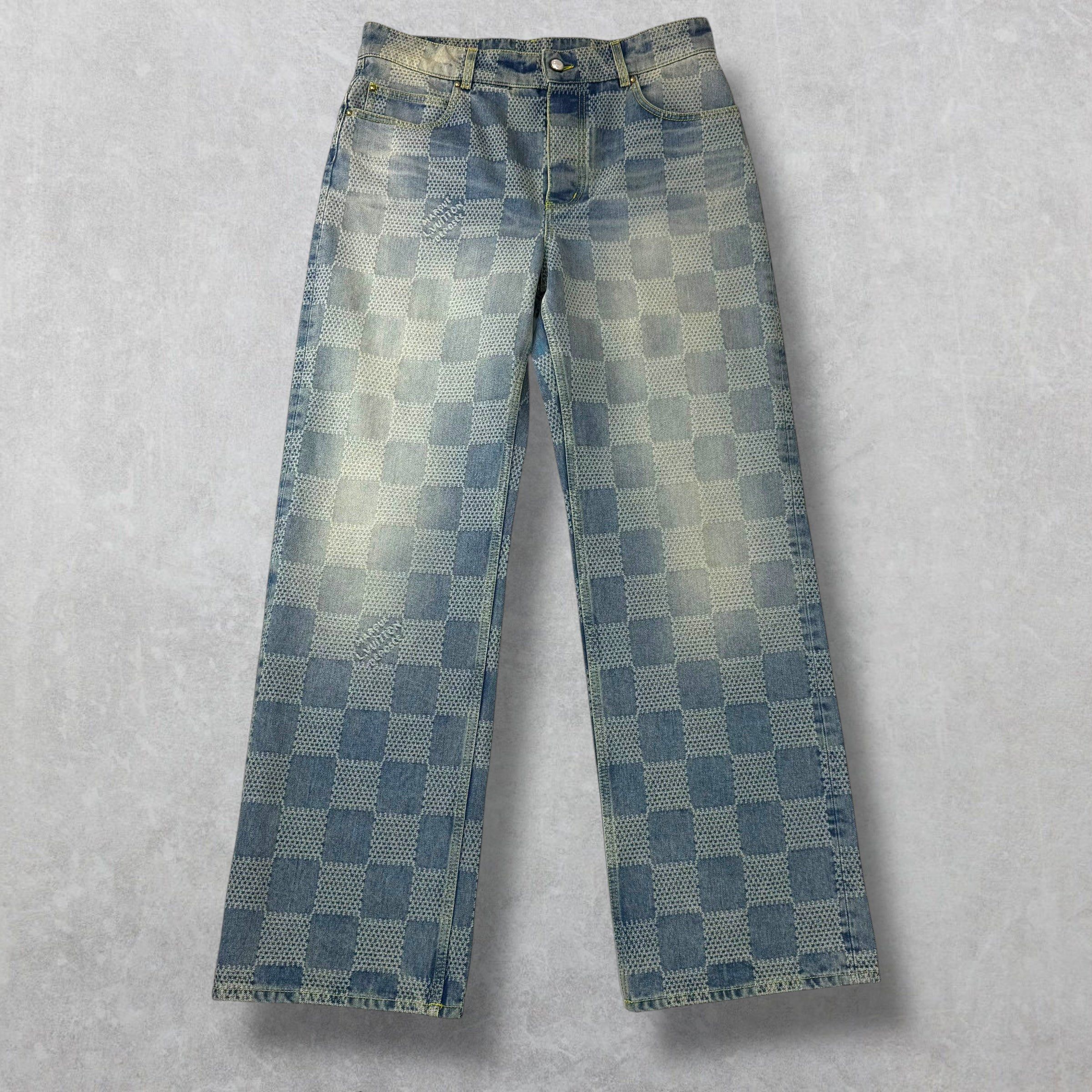 Louis Vuitton Louis Vuitton Damier Denim Skate Pants 32 Size US 32 / EU 48 - 2 Thumbnail