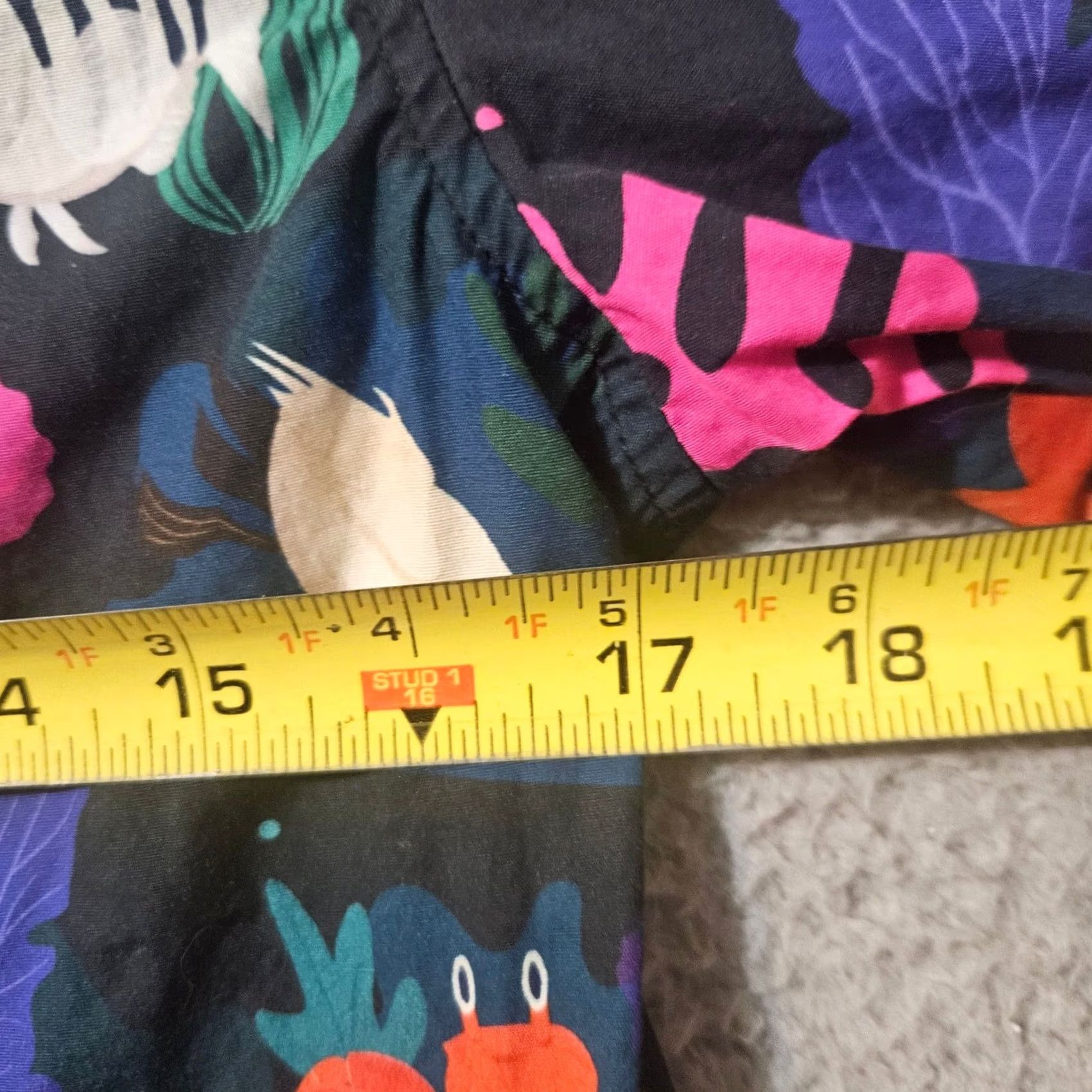 Disney Disney The Little Mermaid Shirt Mens XS Camp Button Up Cartoon Multicolor Short Sleeve Size US XS / EU 42 / 0 - 6 Thumbnail