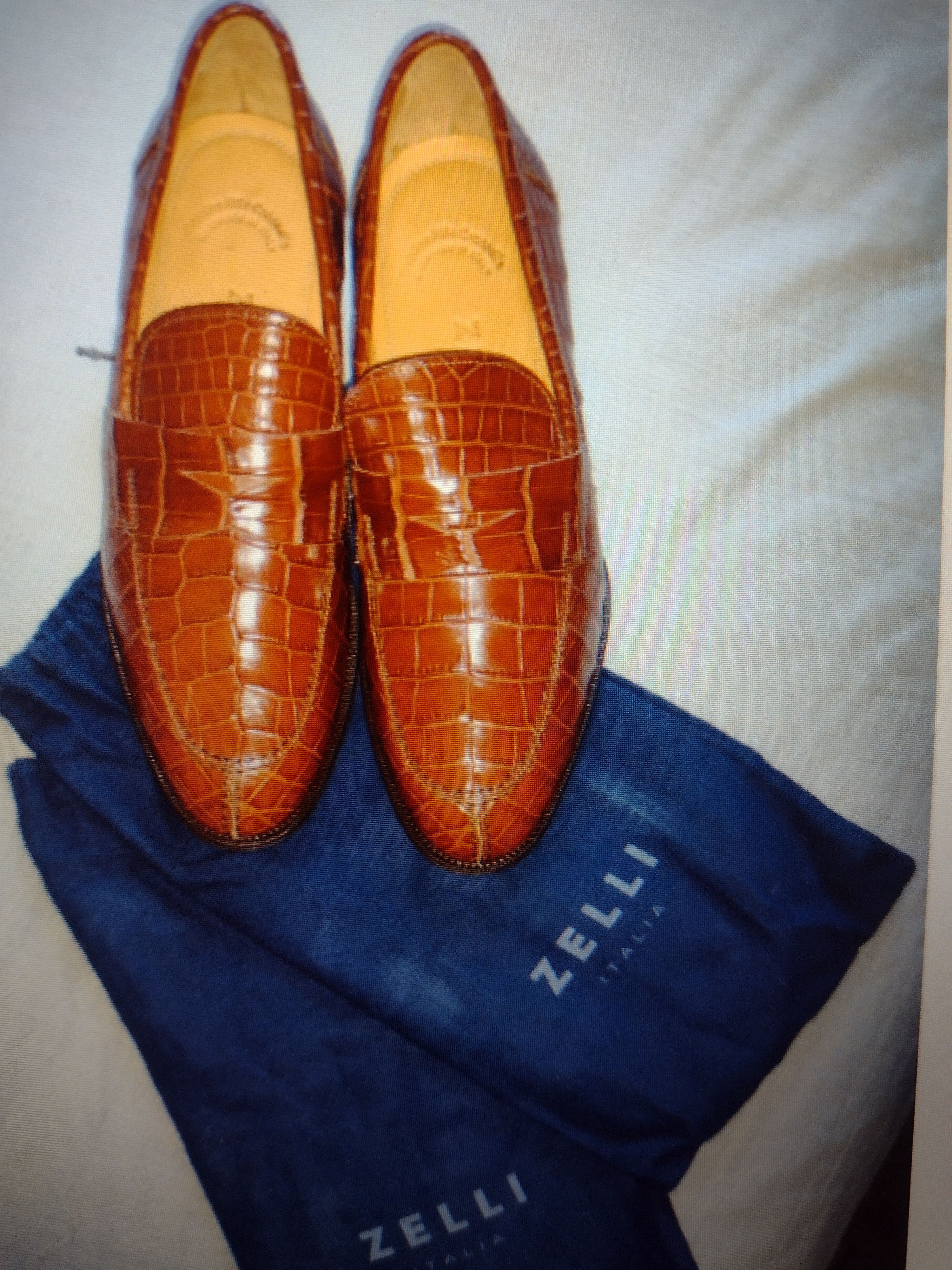 Zelli ZELLI- "Roma-Nile"Crocodile Loafers Size US 11 / EU 44 - 1 Thumbnail