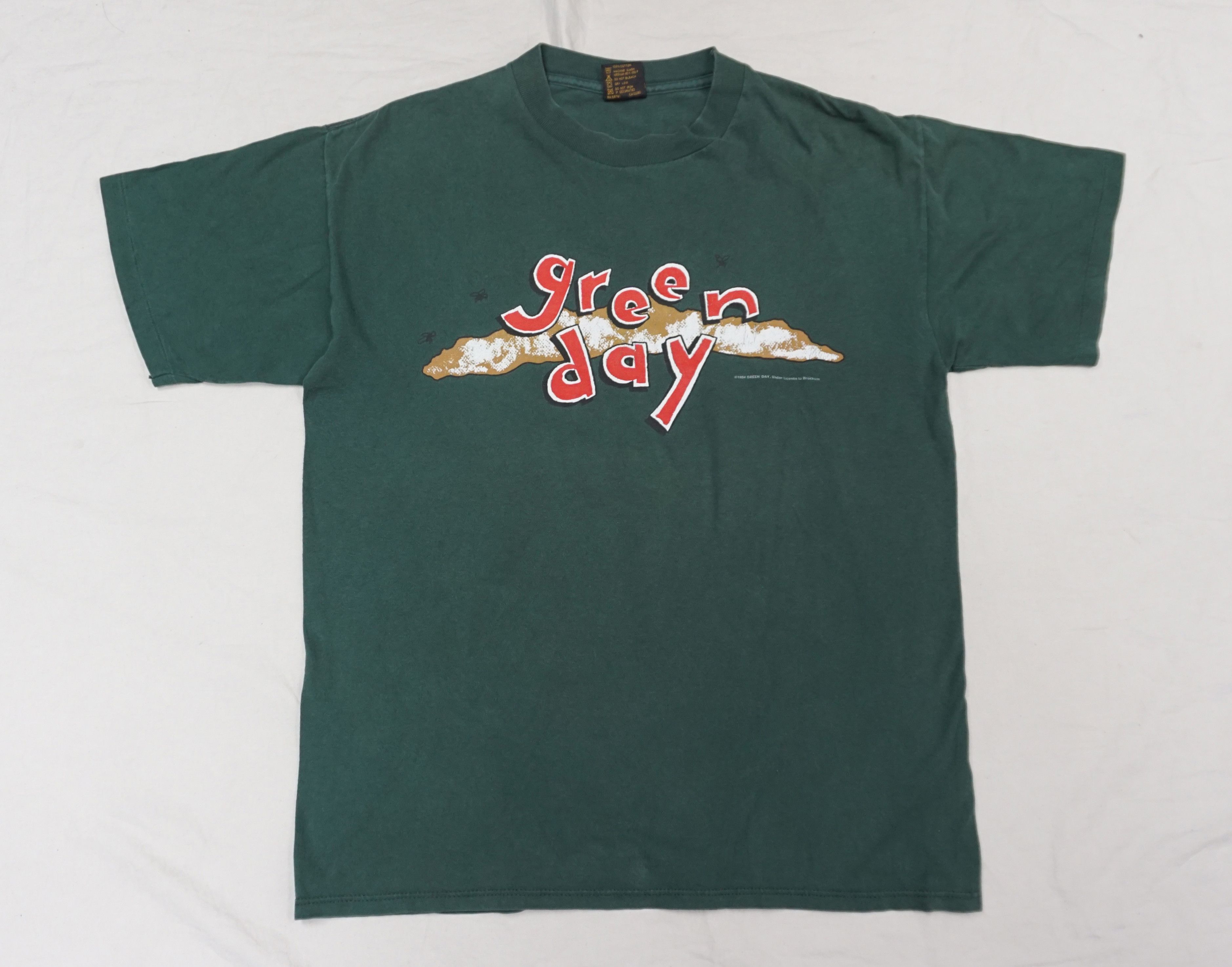 ミュージシャン GREEN DAY 90s EURO BOOTLEG TEE XL Vintage 90s Green Day Sad Flower T-Shirt 1994 XL Brockum