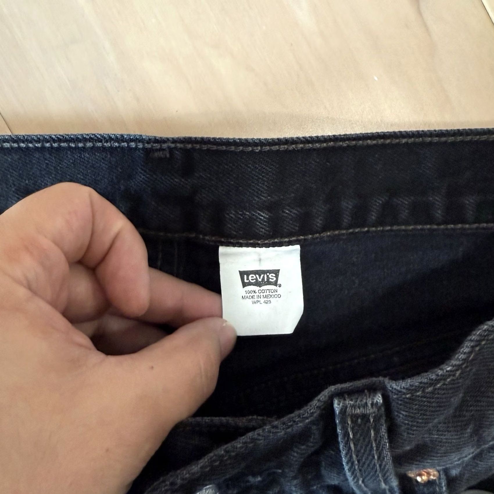 Levi's VINTAGE Levi's 501 Jeans Black Denim Straight Button Fly 32 Mens USA 90s Western Workwear NYC Size US 32 / EU 48 - 5 Thumbnail