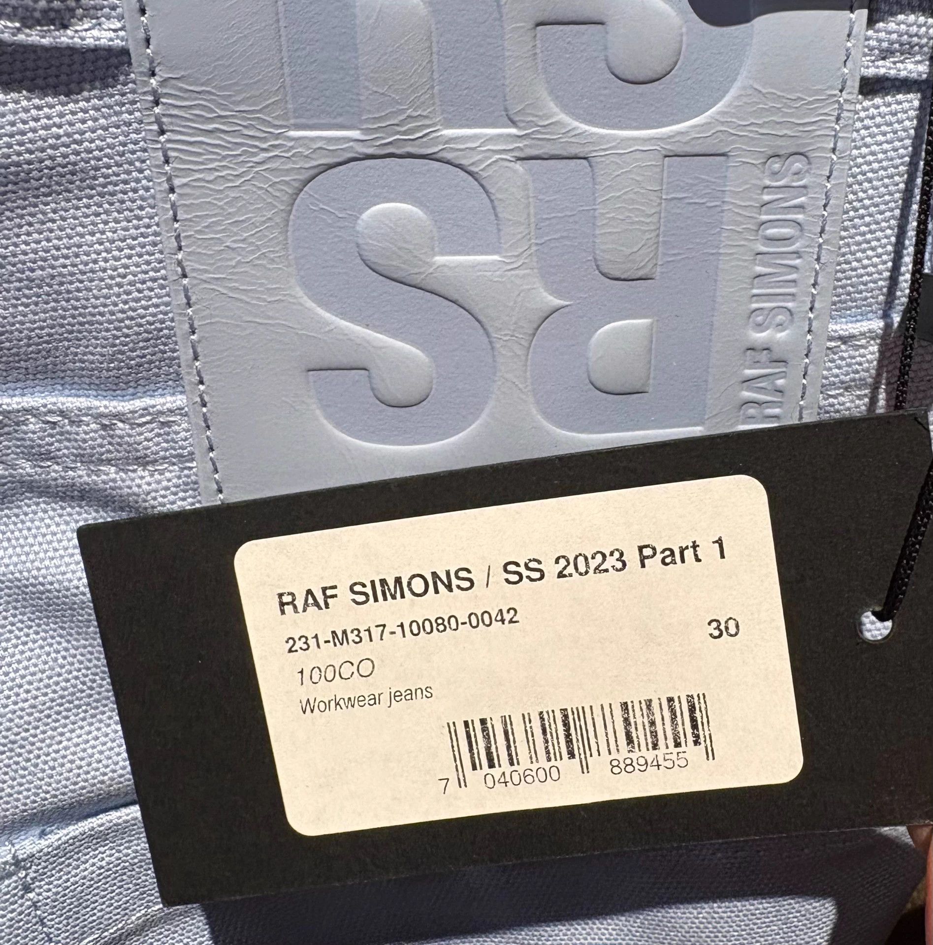 Raf Simons Raf Simons 2023 SS Men's Workwear Jeans Light Blue 30 Size US 30 / EU 46 - 4 Thumbnail
