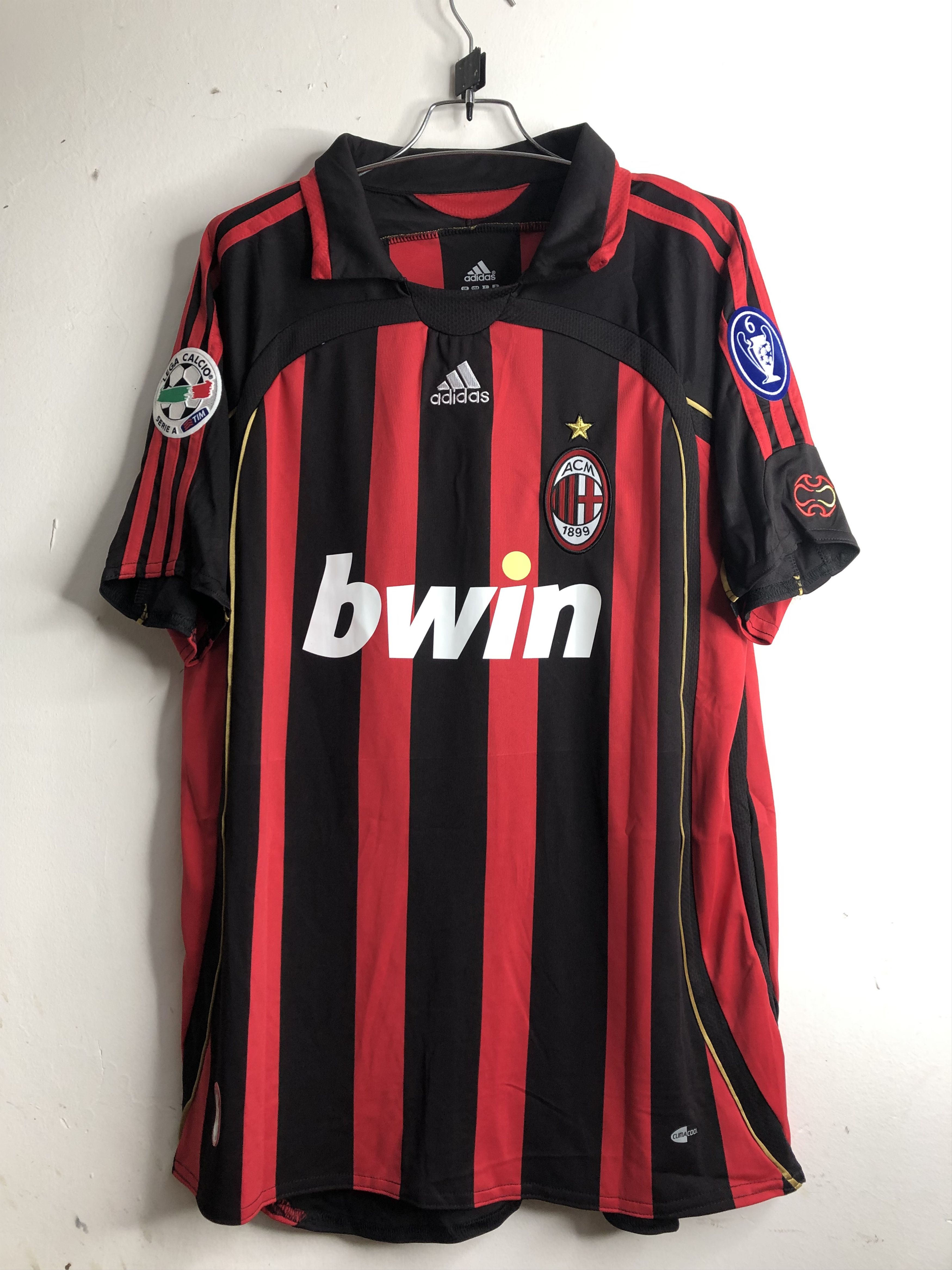 Vintage 06-07 Ronaldo AC Milan Home Soccer Jersey Size US L / EU 52-54 / 3 - 2 Thumbnail